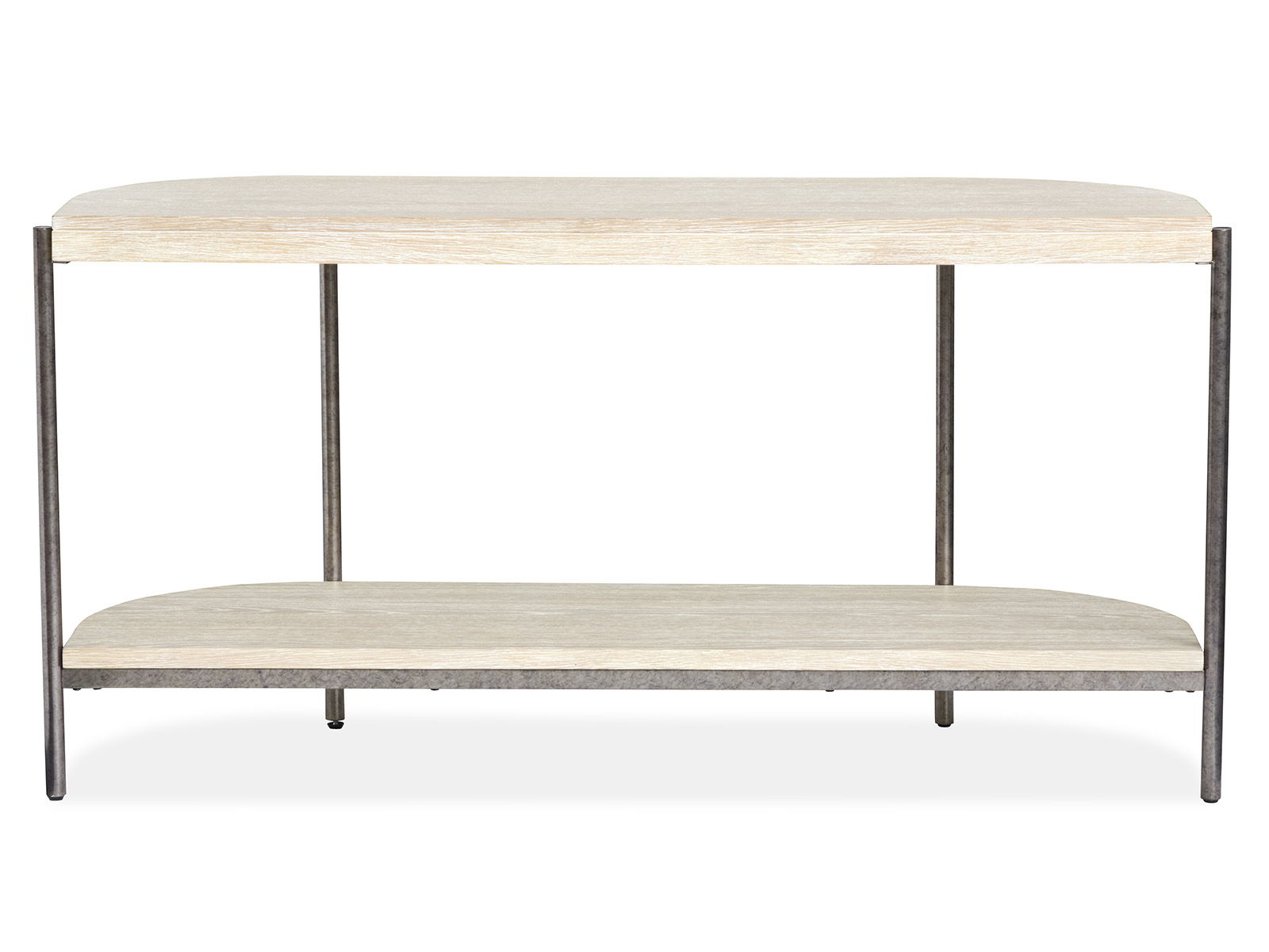 Jennings - Demilune Sofa Table - Edgecomb Grey And Weathered Antique Nickel