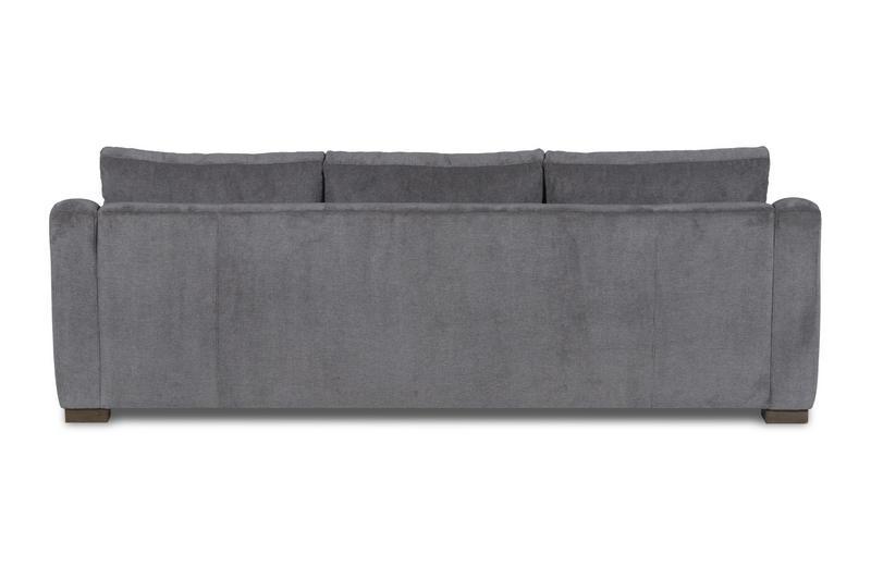 Classic Custom - Rivera Large Sofa With Slope Arm Fresno Fabric - Charcoal