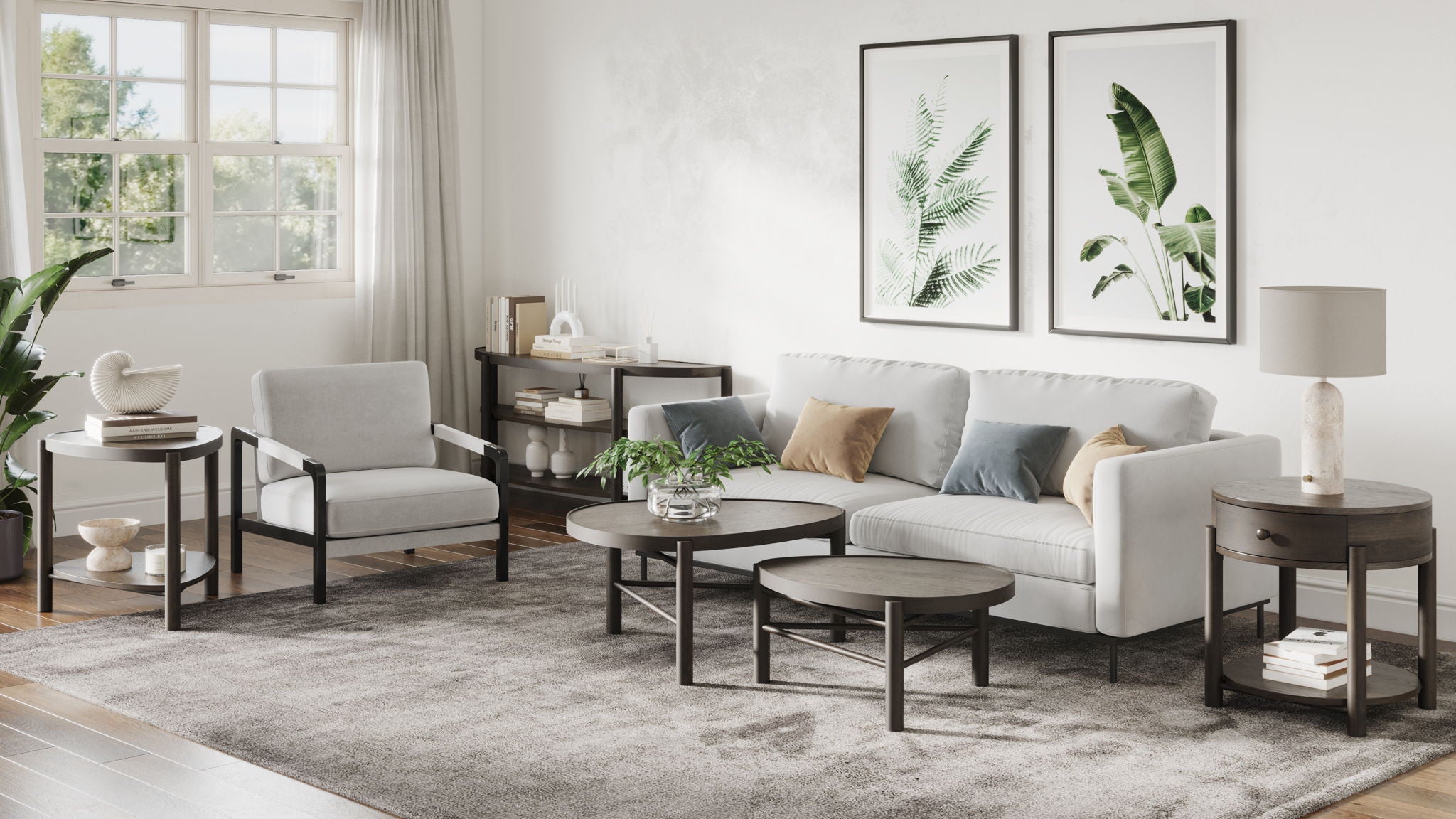 Hadleigh - Round End Table - Coffee Bean
