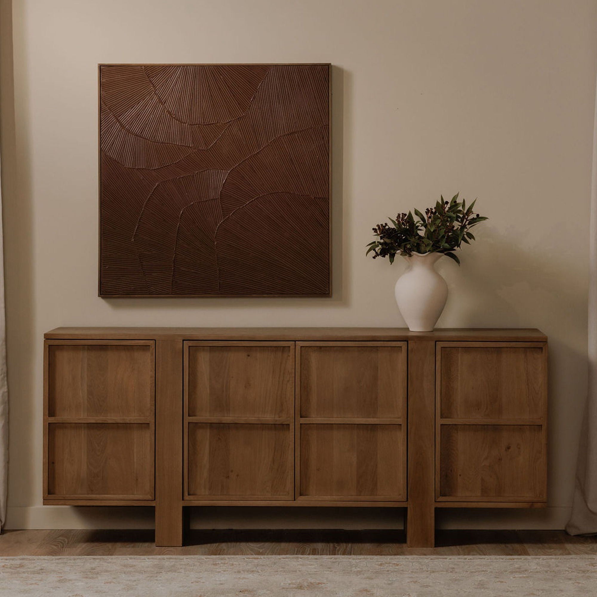 Flutter - Framed Painting - Maroon