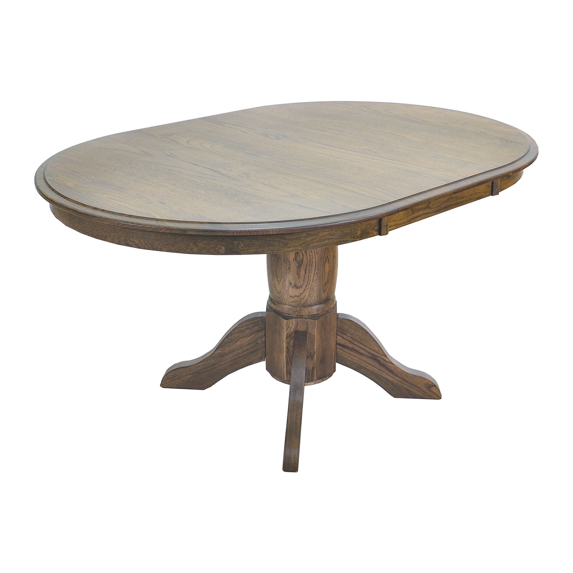 Colonial Oak - Round Pedestal Table - Weathered Chestnut