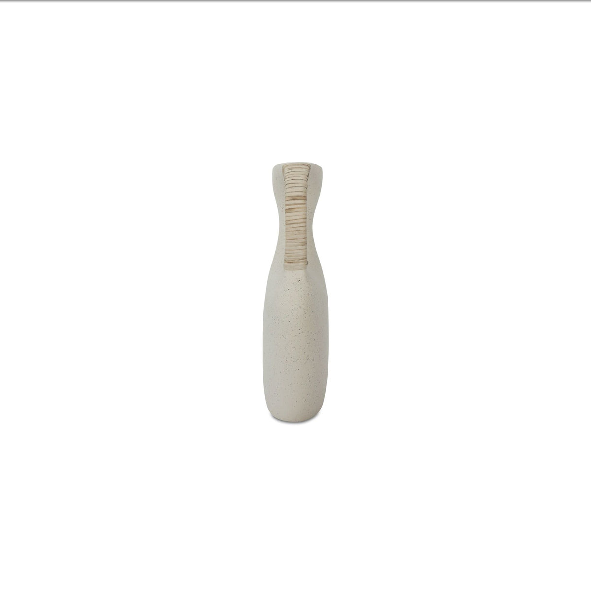 Vila - 13" Sculptural Vessel - Cream / White