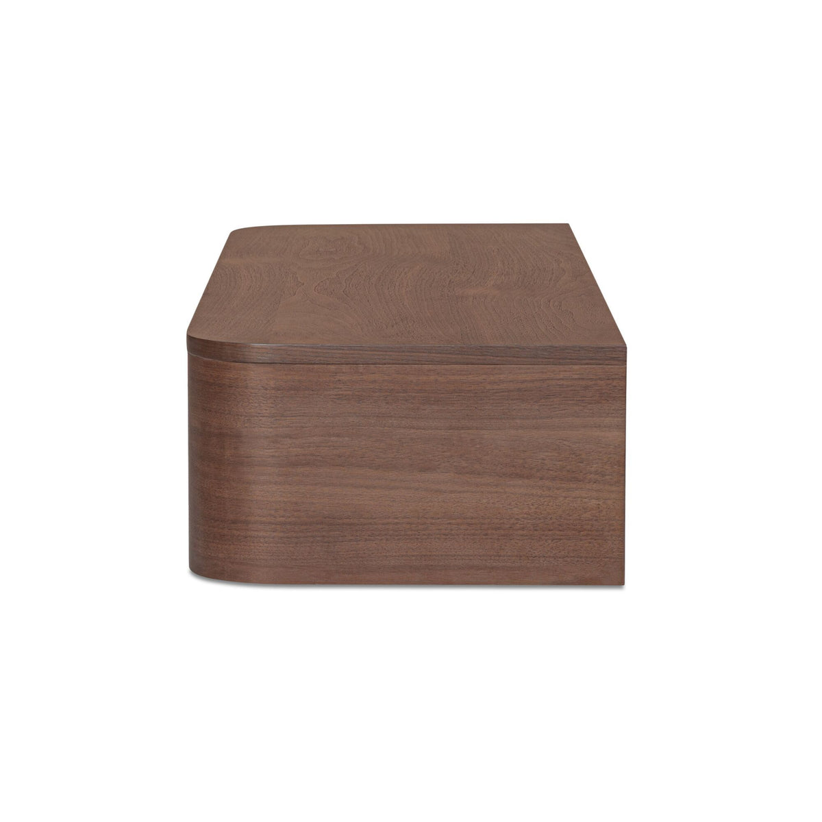Round - Off Floating Console Table - Walnut / Brown