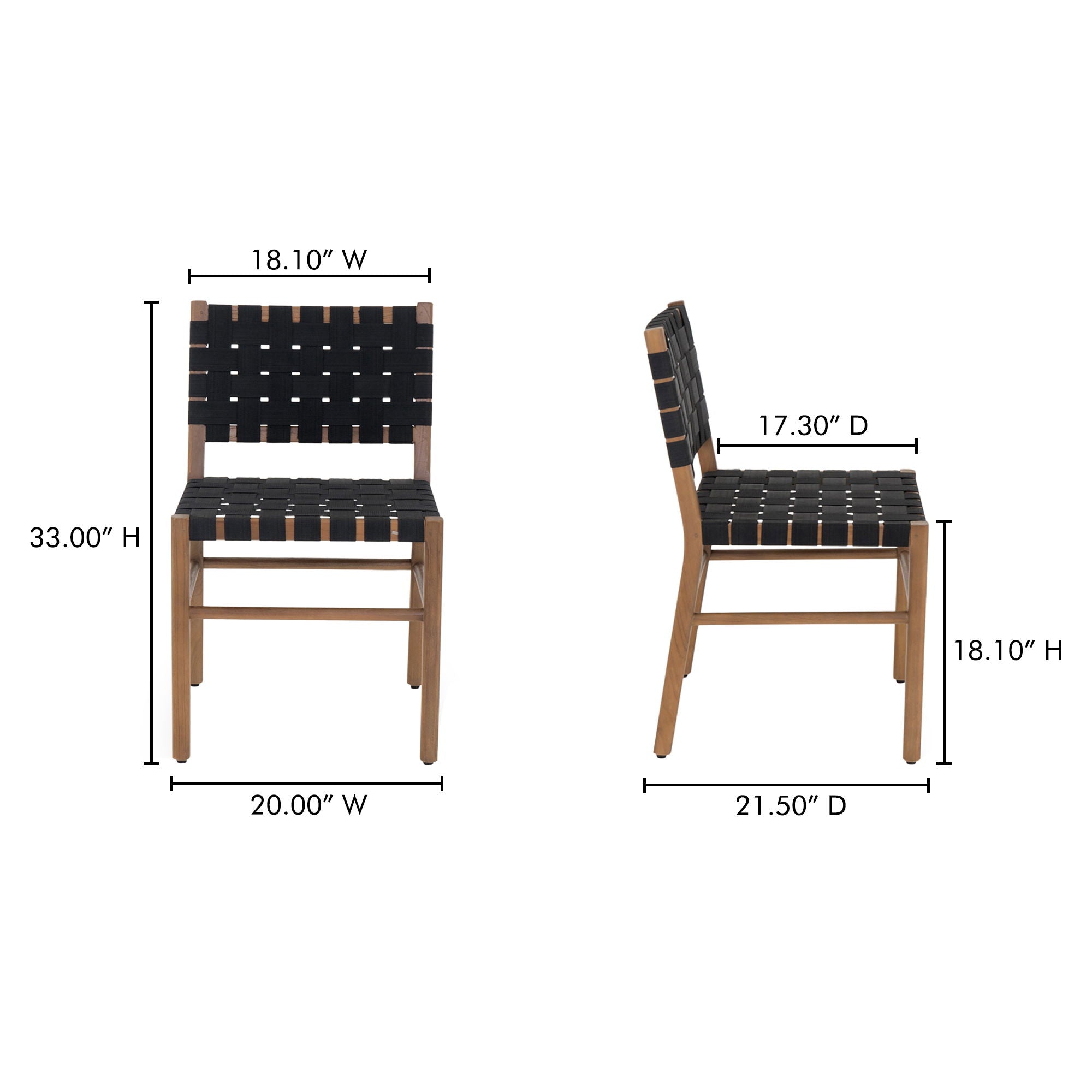 Mira - Outdoor Dining Chair - Black