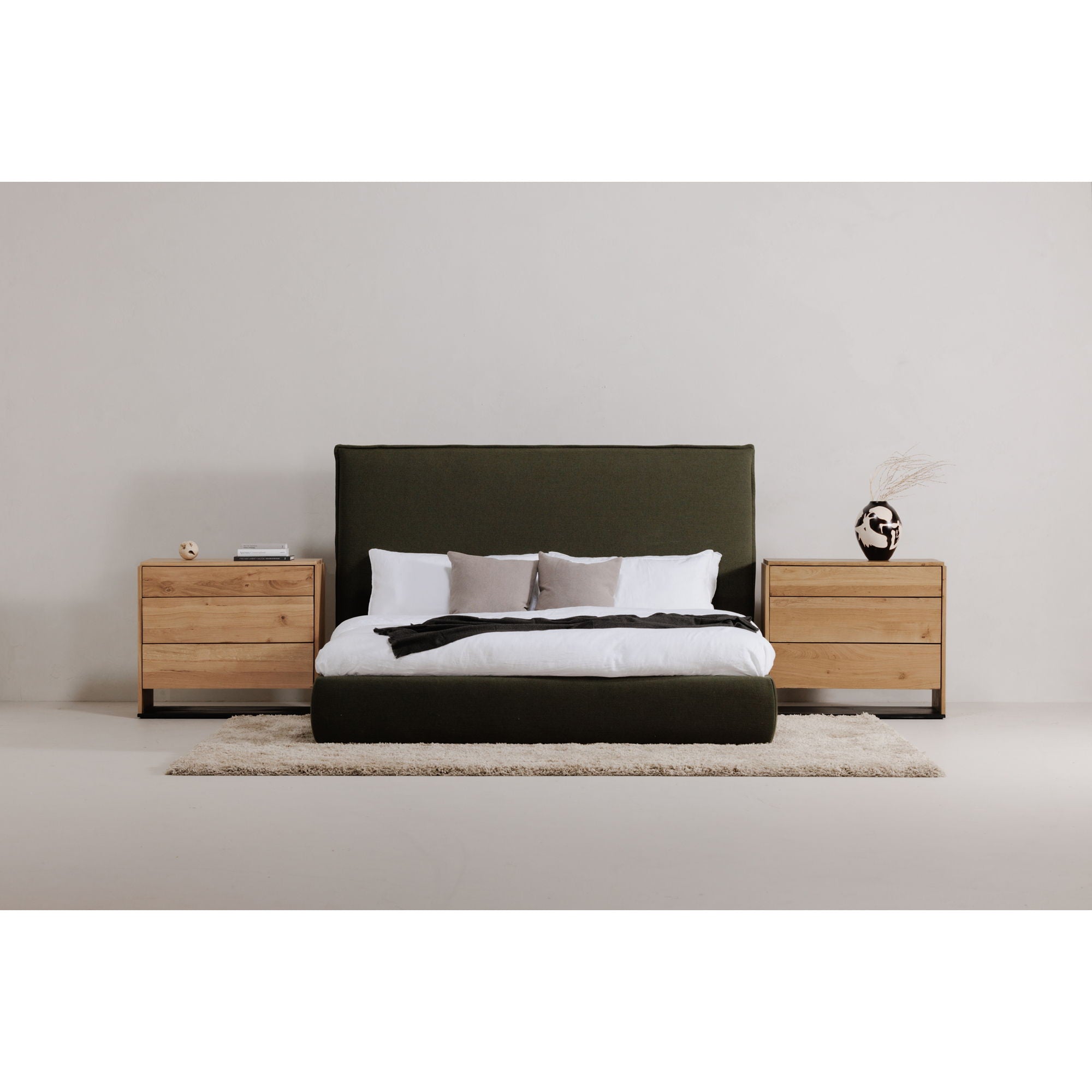 Luzon - King Bed Tall Headboard - Deep Forest