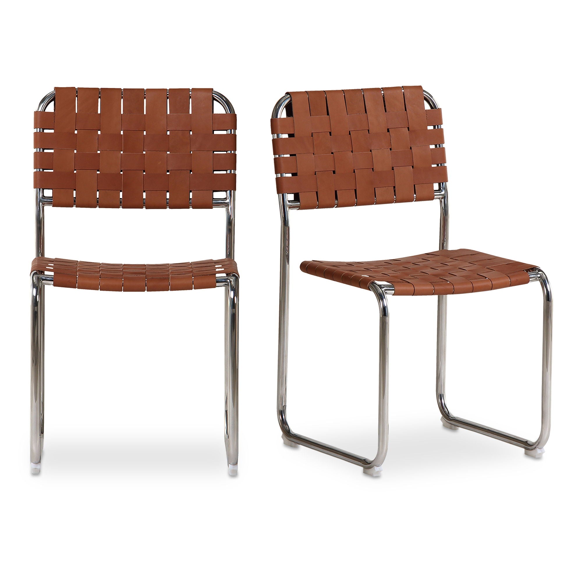 Moma - Stainless Steel Dining Chair (Set of 2) - Dark Brown