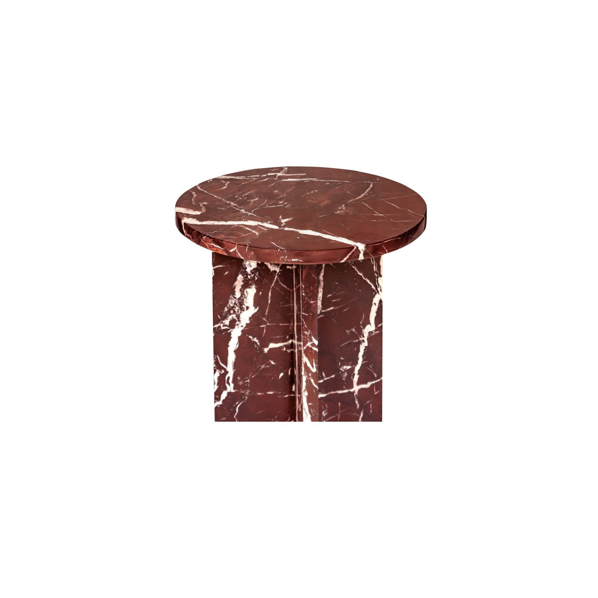 Grace - Accent Table Levante Marble - Red / Rosso