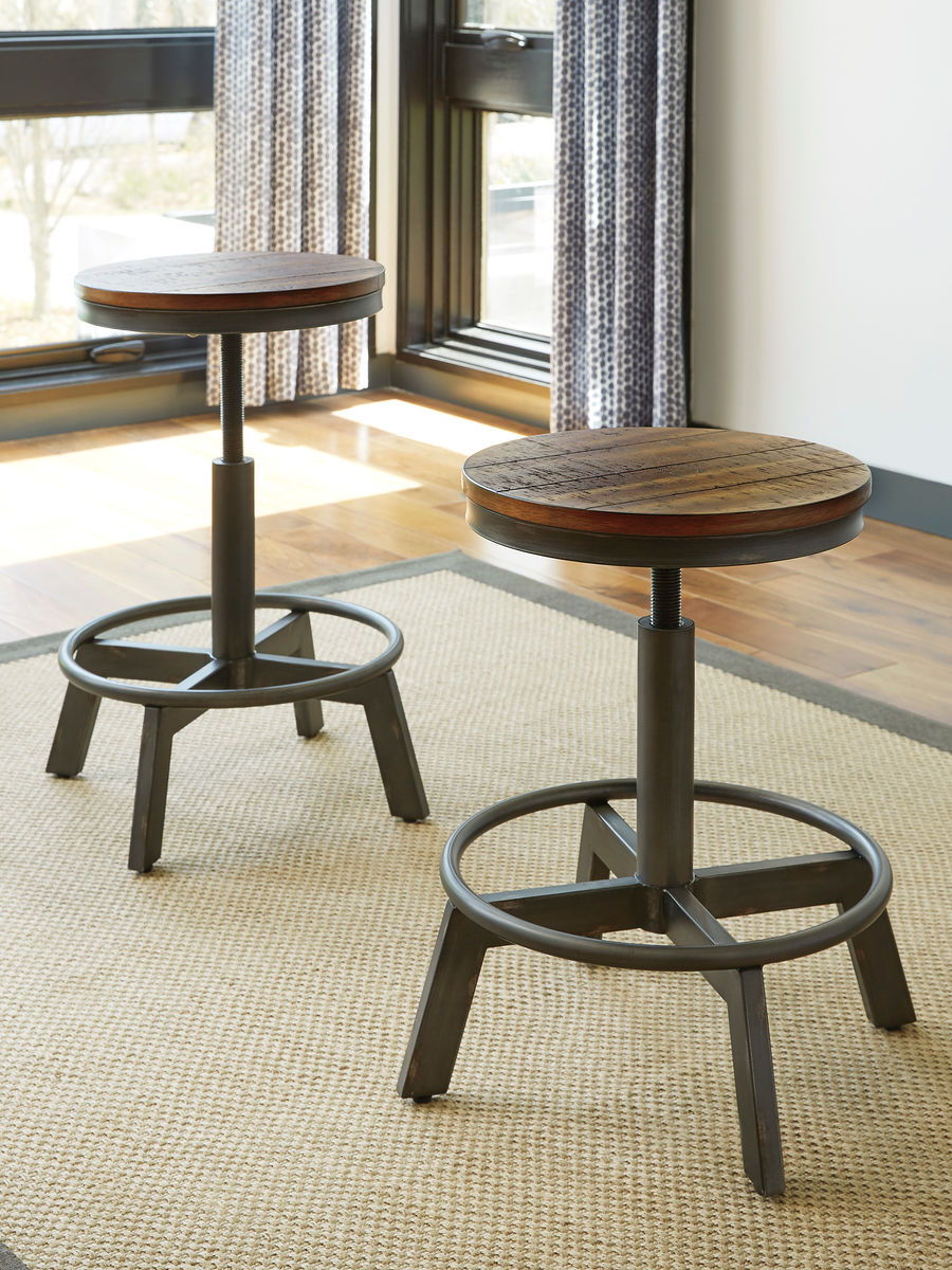 Torjin - Dark Brown - 3 Pc. - Long Counter Table, 2 Stools