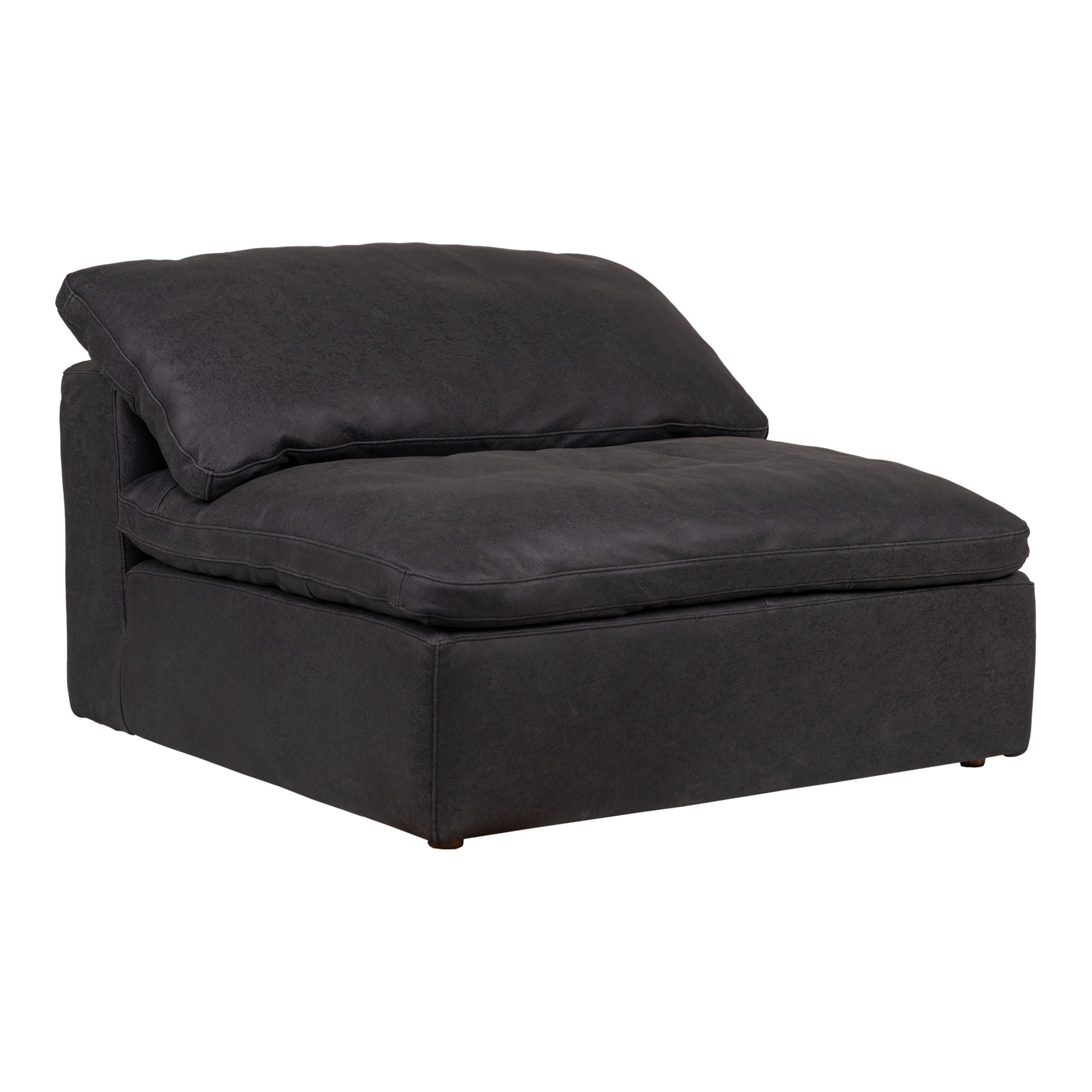 Clay - Nubuck Leather Slipper Chair - Black