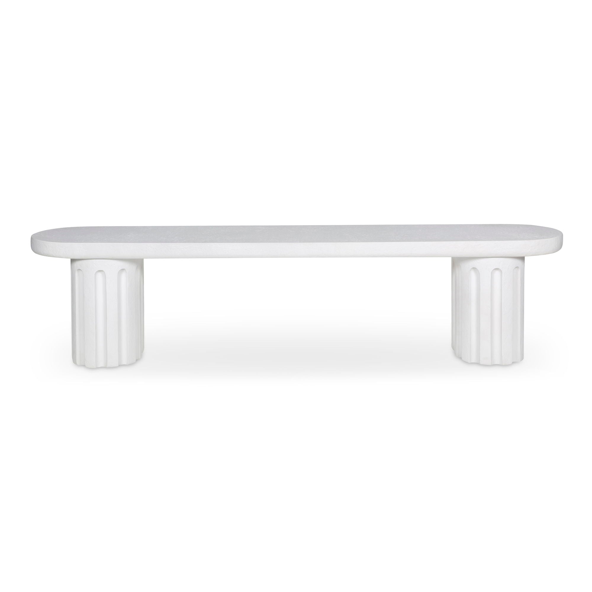 Eris - Outdoor Dining Bench - White