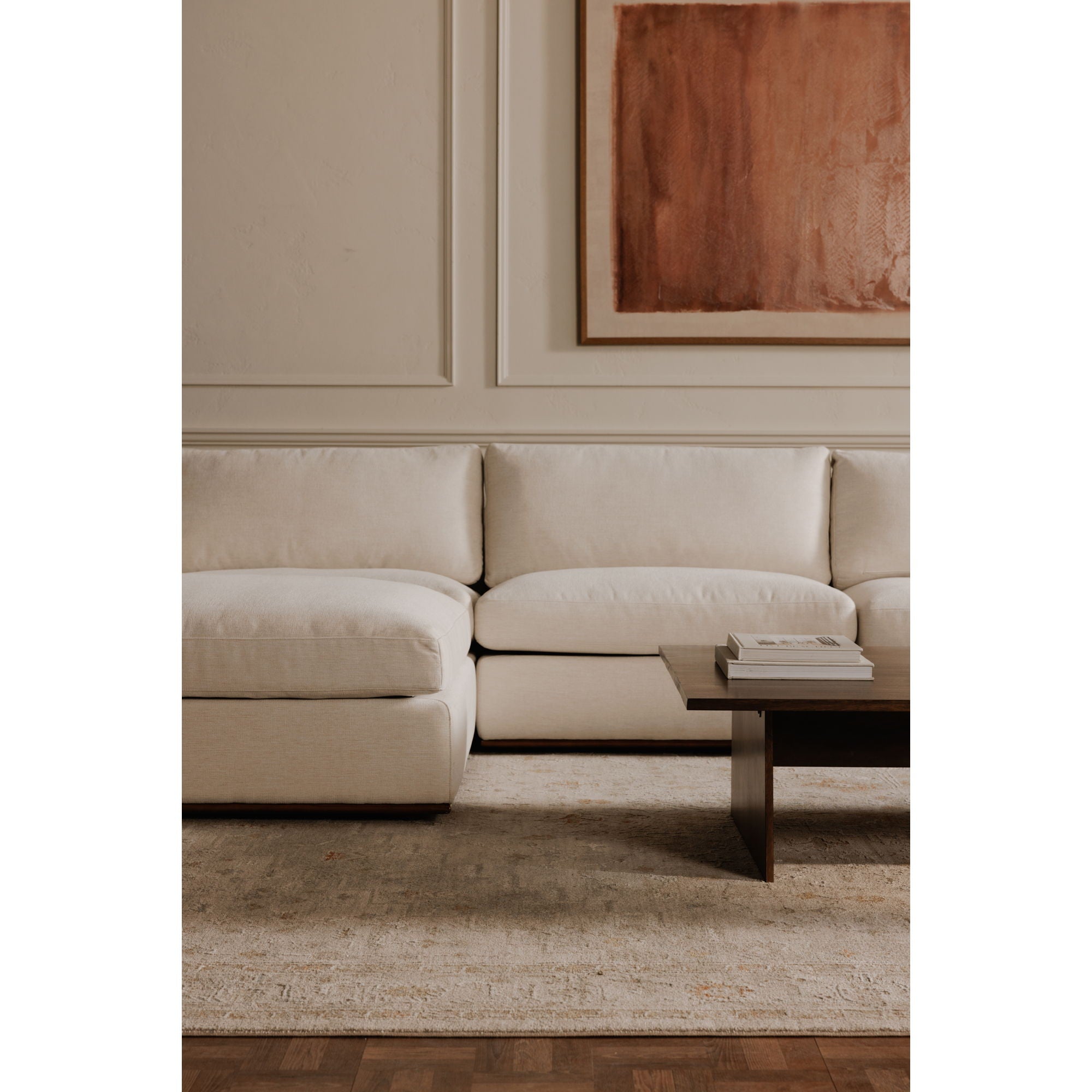 Rue - Classic L Modular Sectional - Off White