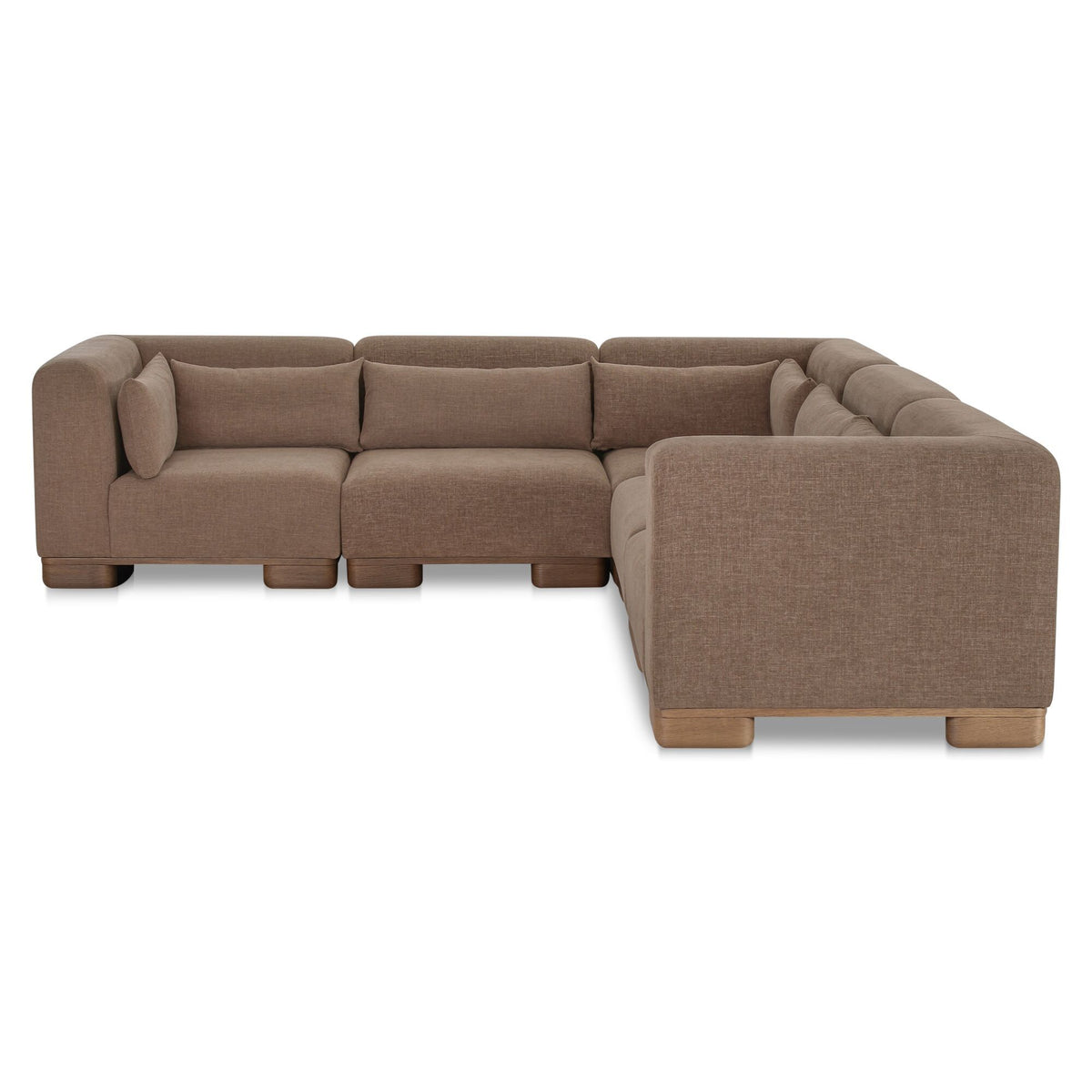June - Classic L Modular Sectional - Dark Brown