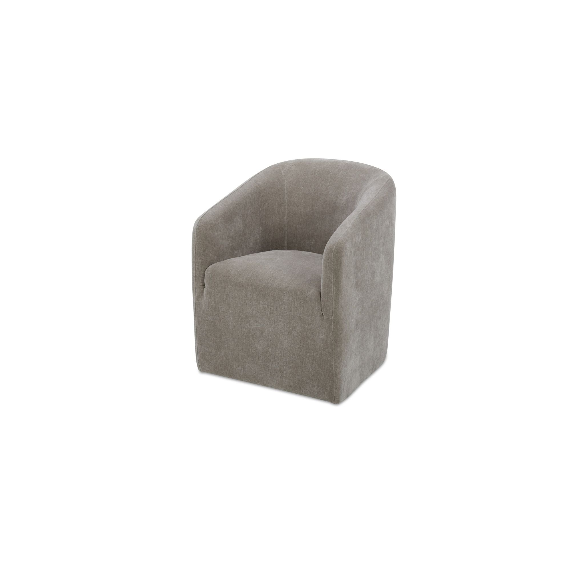 Sandy - Rolling Dining Chair - Taupe / Tan