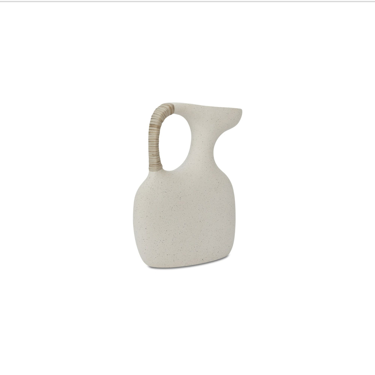 Vila - 13" Sculptural Vessel - Cream / White