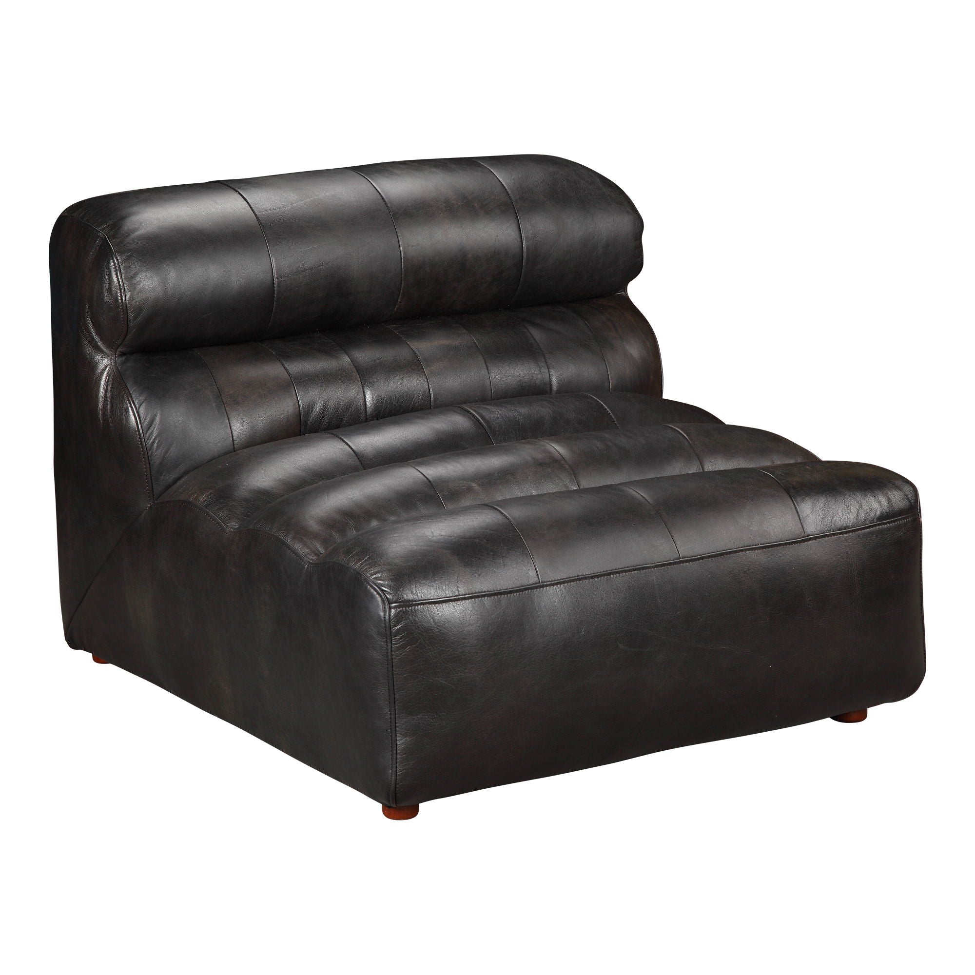 Ramsay - Leather Slipper Chair - Black