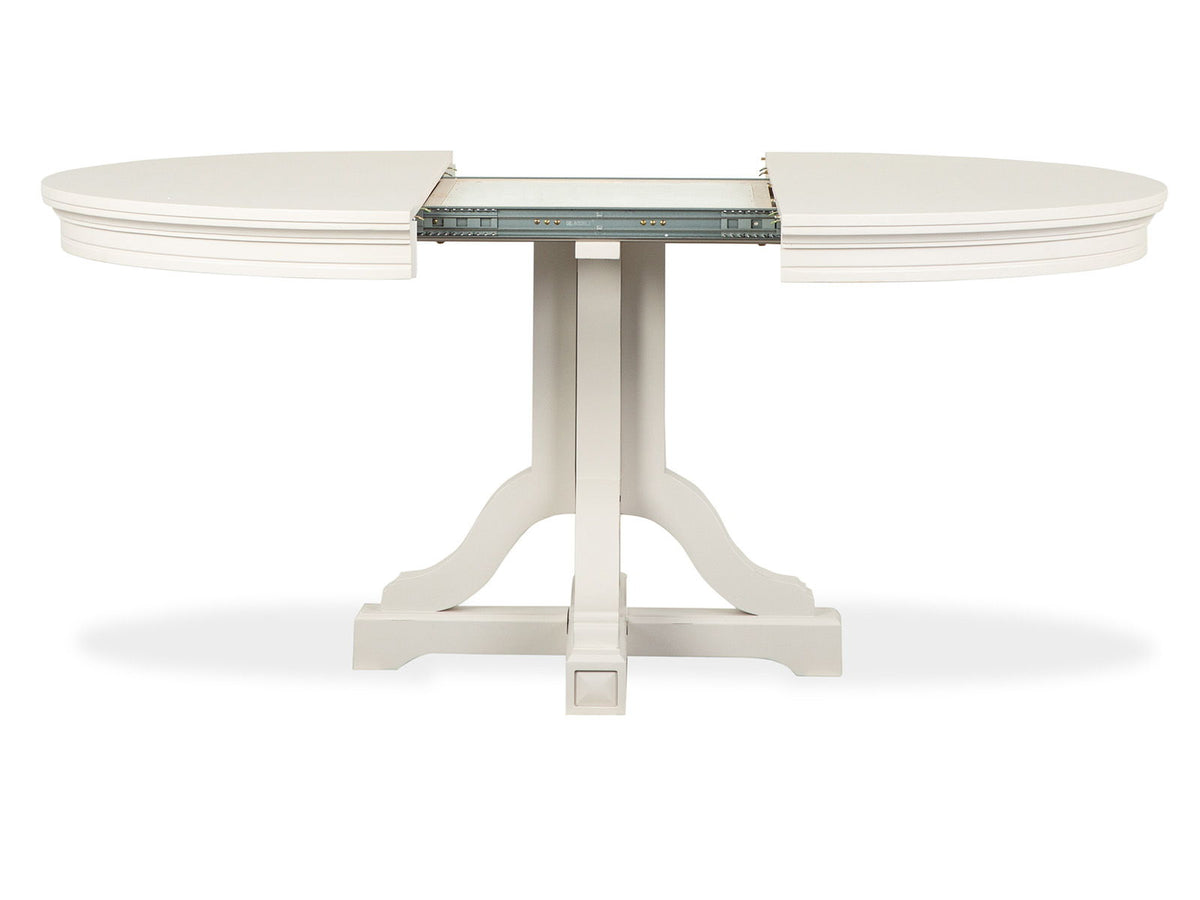 Willowbrook - Extendable 48" Round Dining Table - Egg Shell White