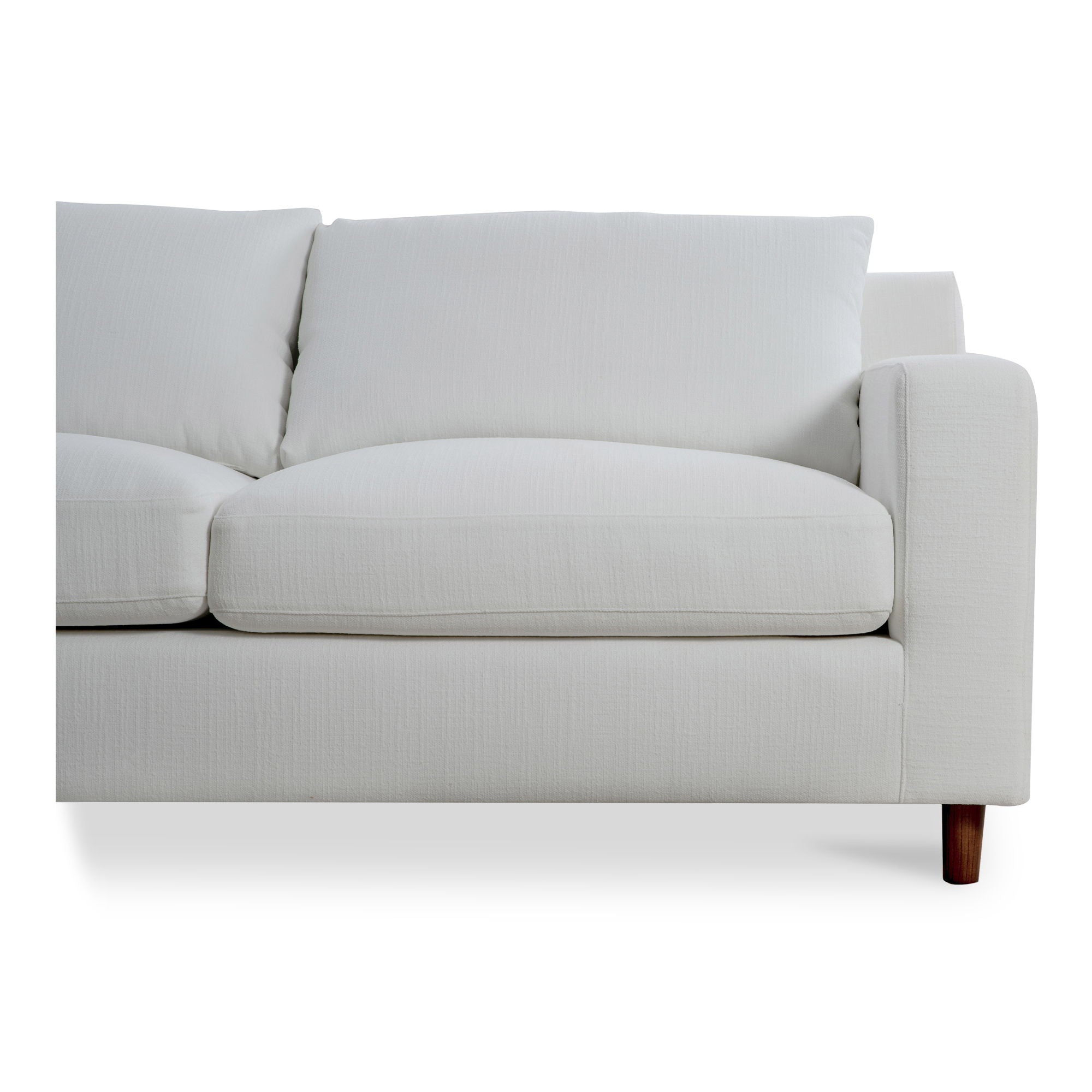 Hutton - Left Sectional - White