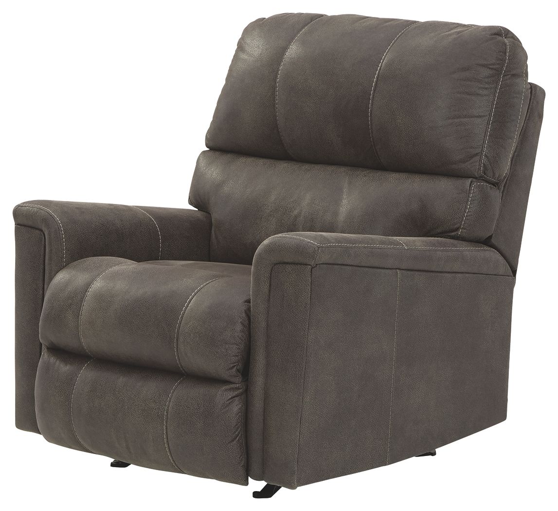 Navi - Smoke - Rocker Recliner - Faux Leather