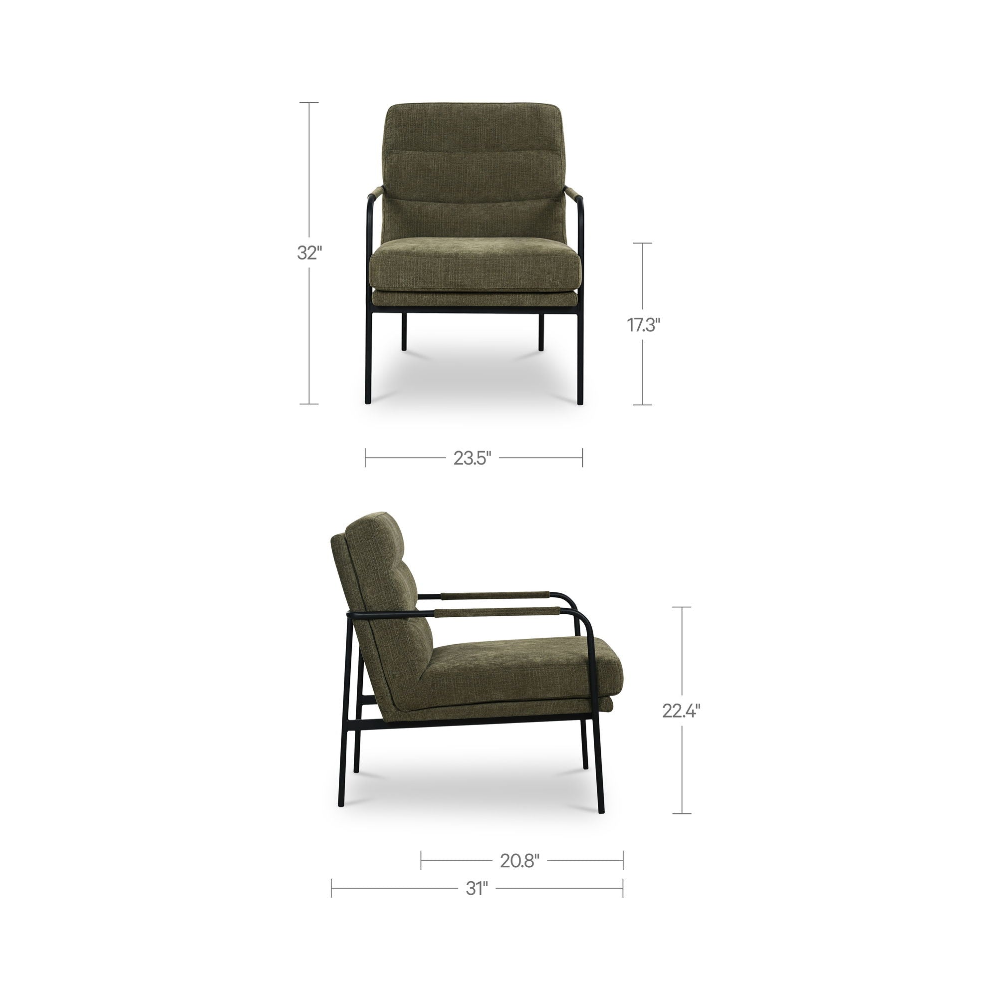 Verlaine - Chair - Olive Green
