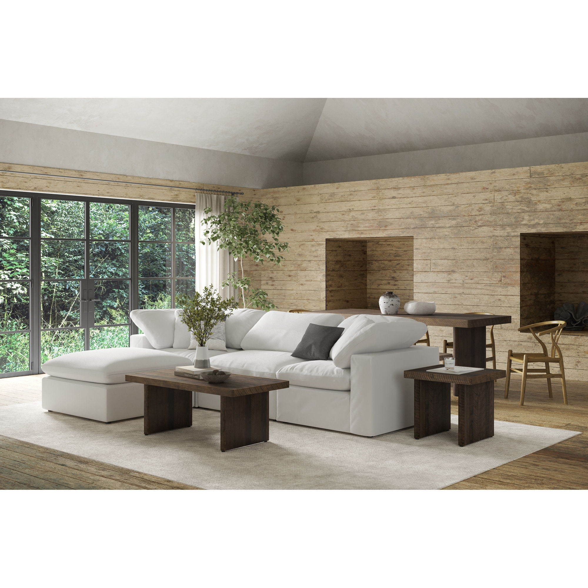 Terra - Livesmart Fabric Condo Lounge Modular Sectional - Cream