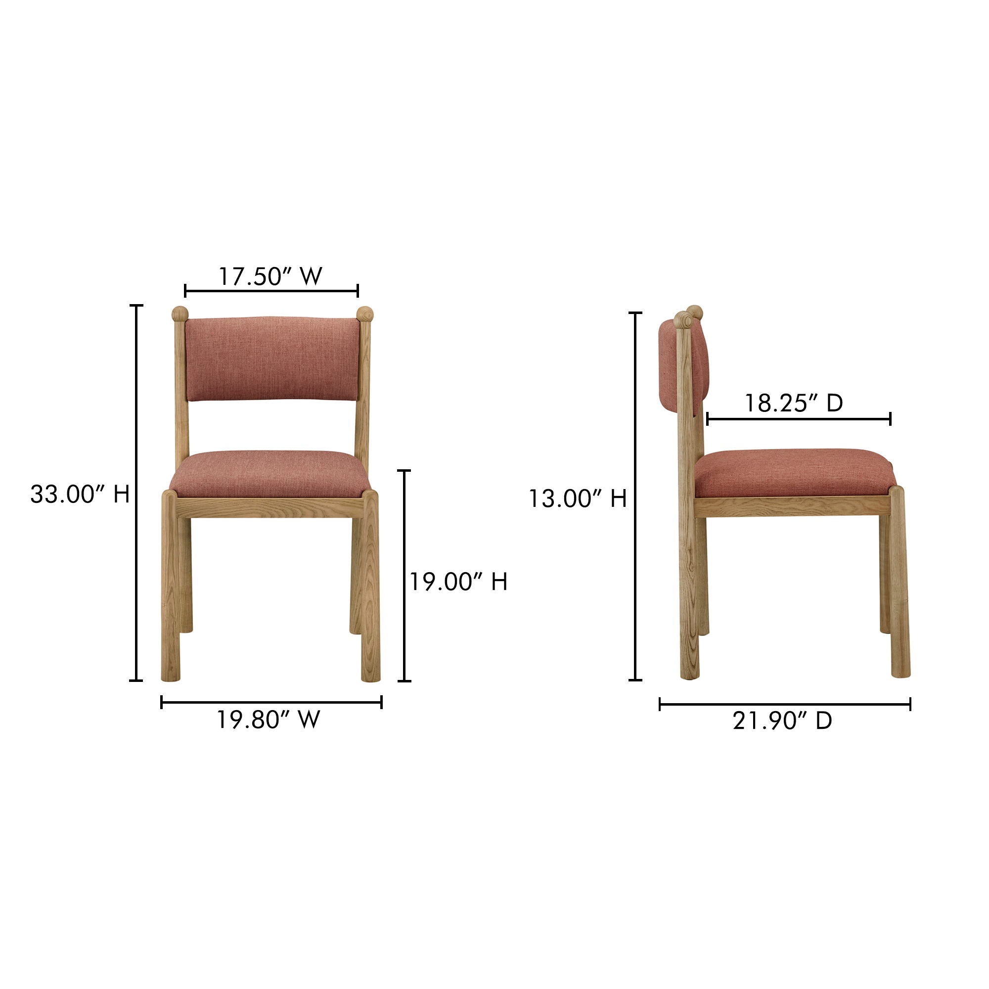 Villetta - Dining Chair (Set of 2) - Deep Pink