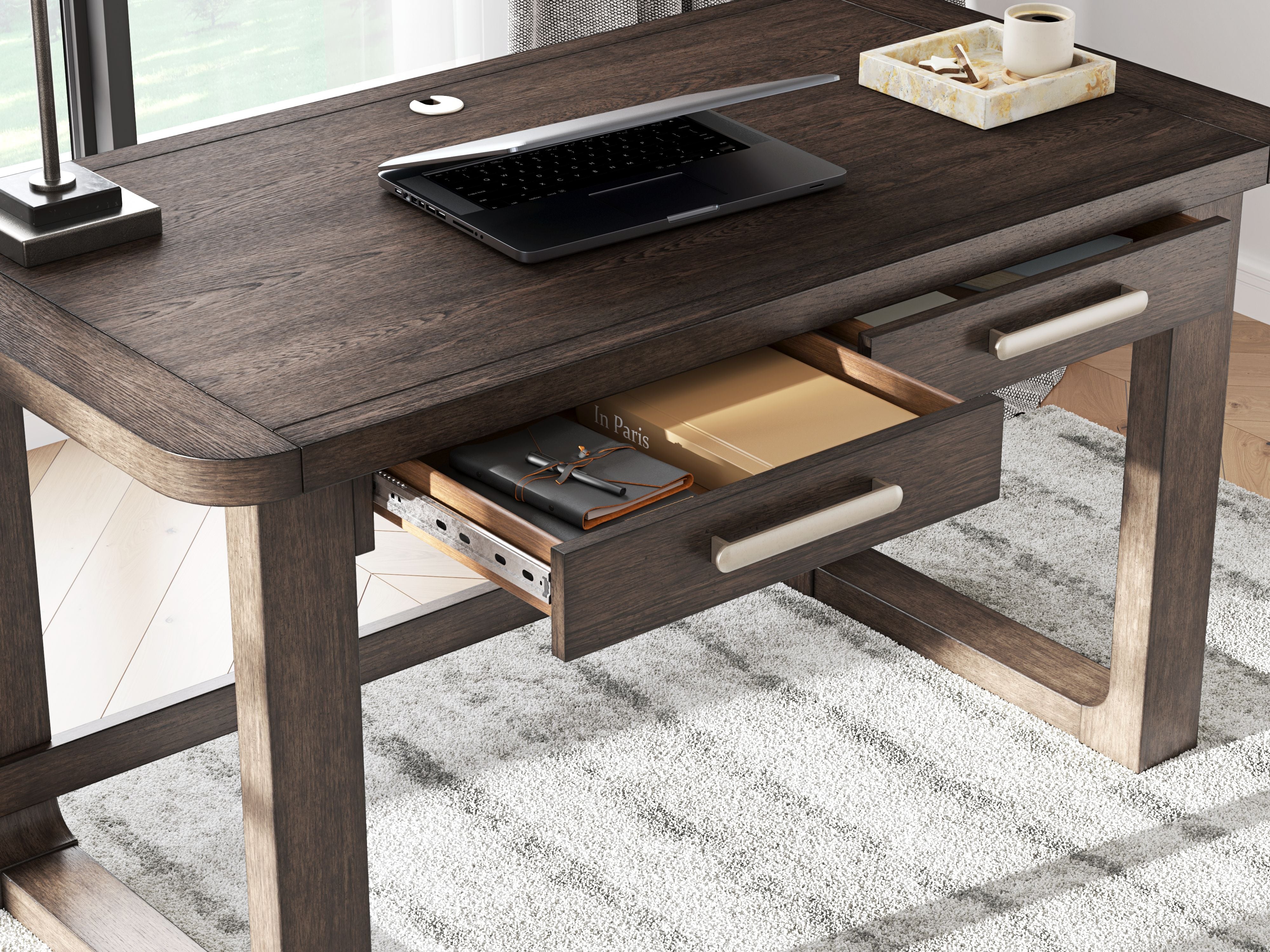 Breckington - Dark Brown - Home Office Desk