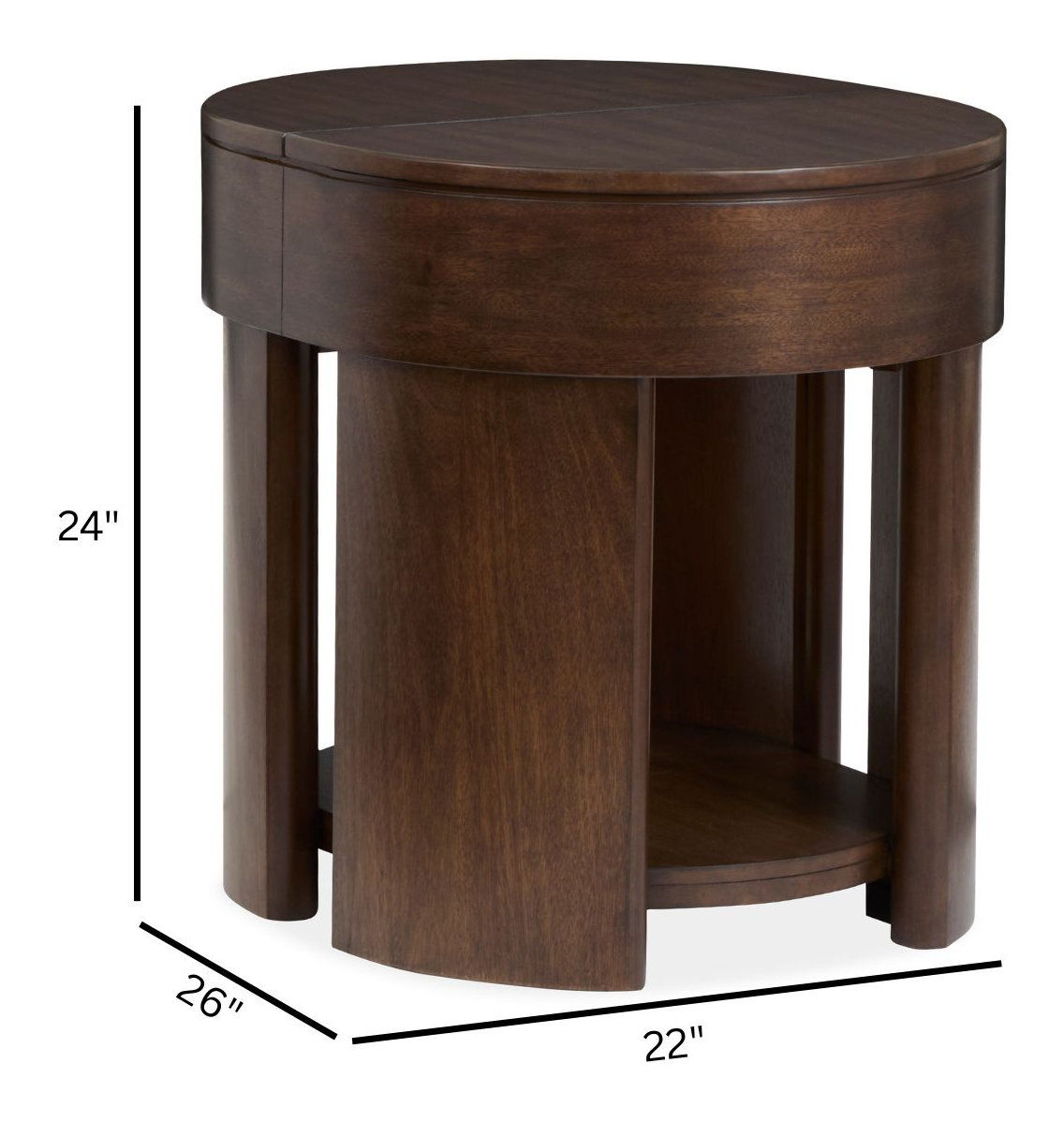 Holloway - Oval End Table - Toasted Almond