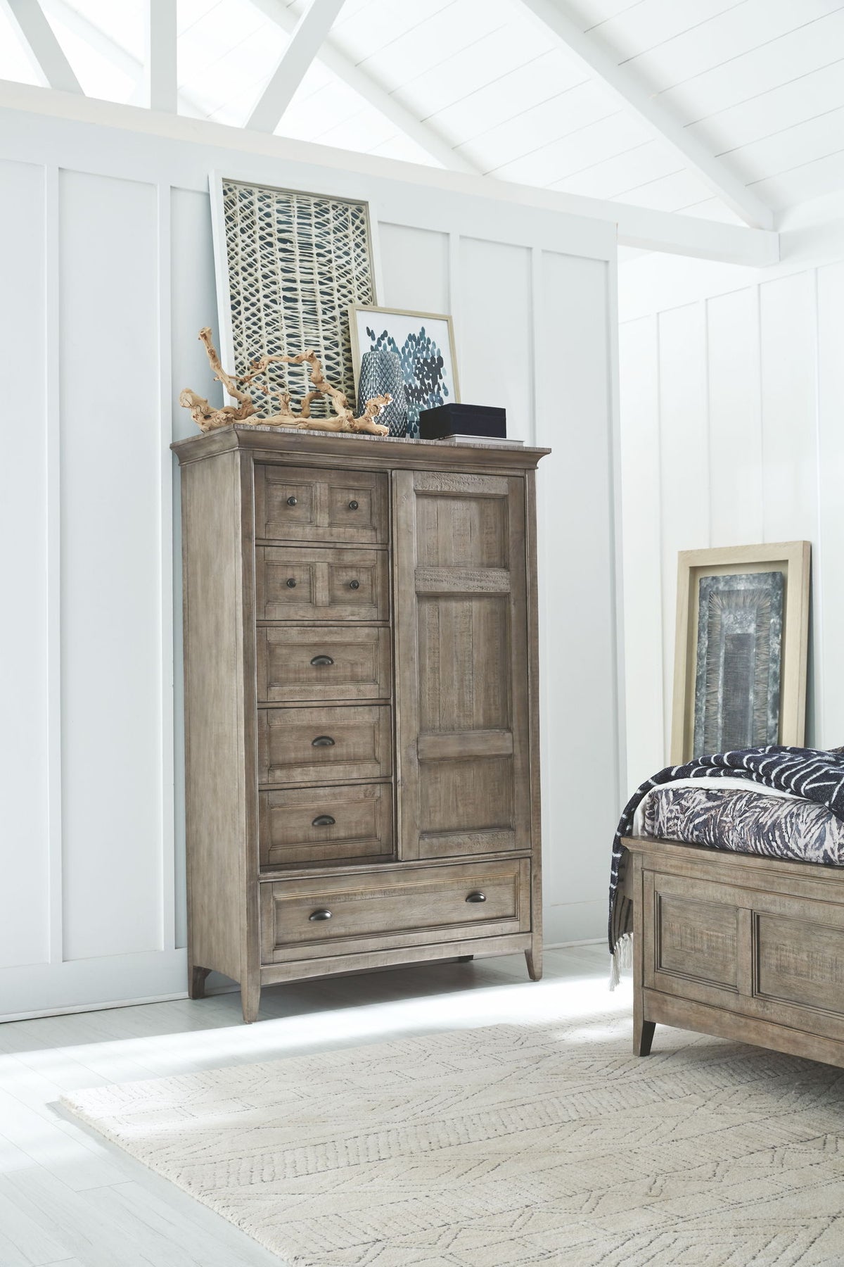 Paxton Place - Wood Door Chest - Dove Tail Gray