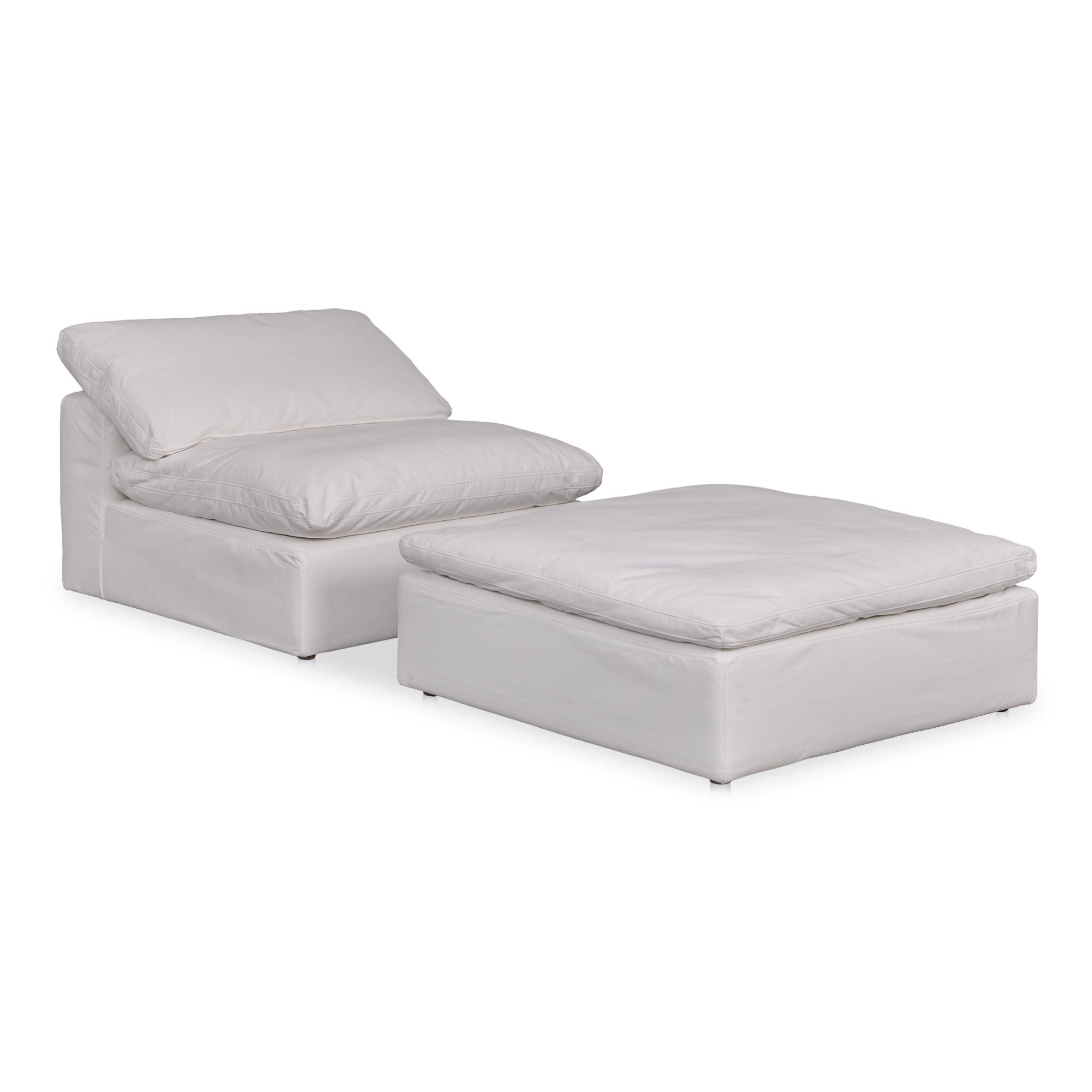 Terra - Livesmart Fabric Condo Slipper Chair - Cream
