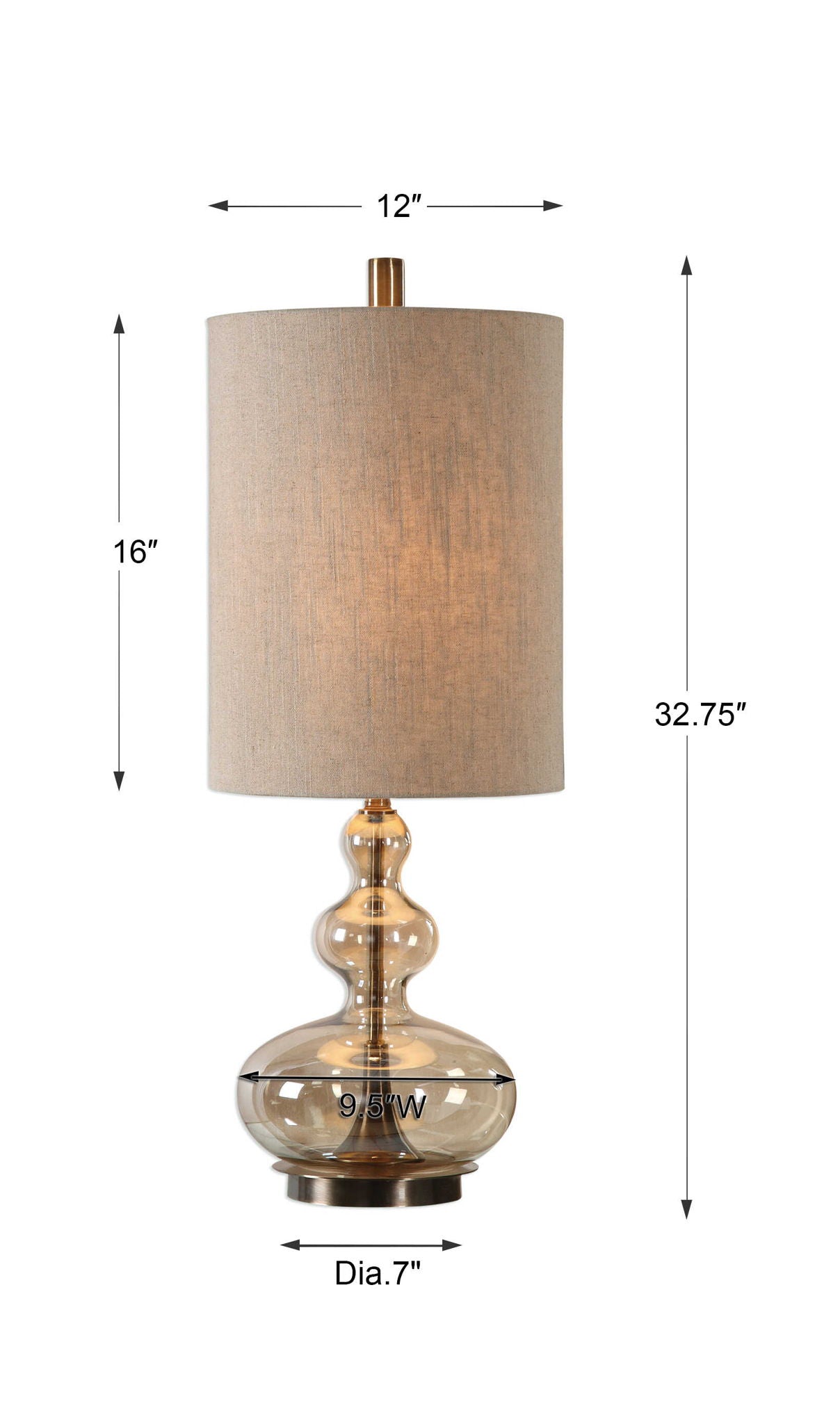 Formoso - Glass Table Lamp - Amber