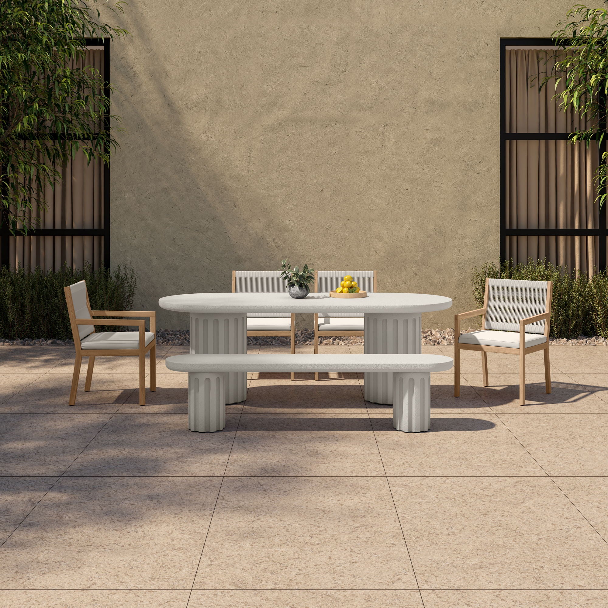 Eris - Outdoor Dining Table - White