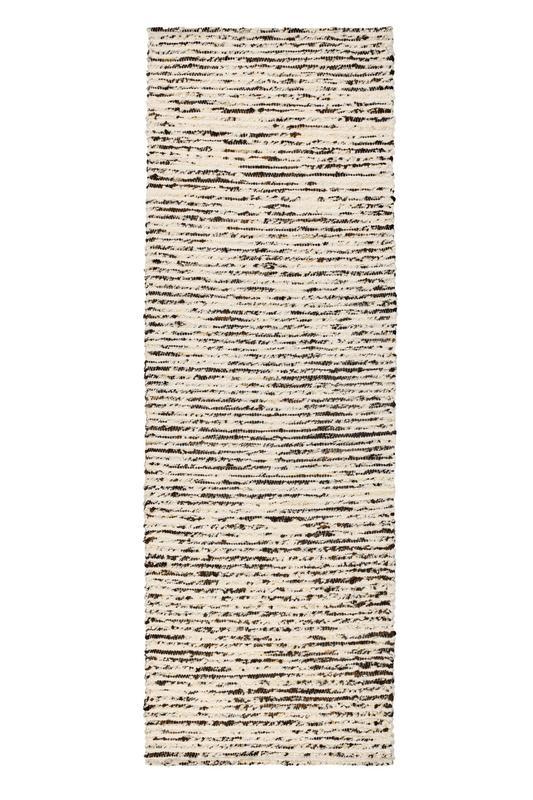 Kanso - 2.6' x 8' Isa Stripe Rug - Ivory/Brown