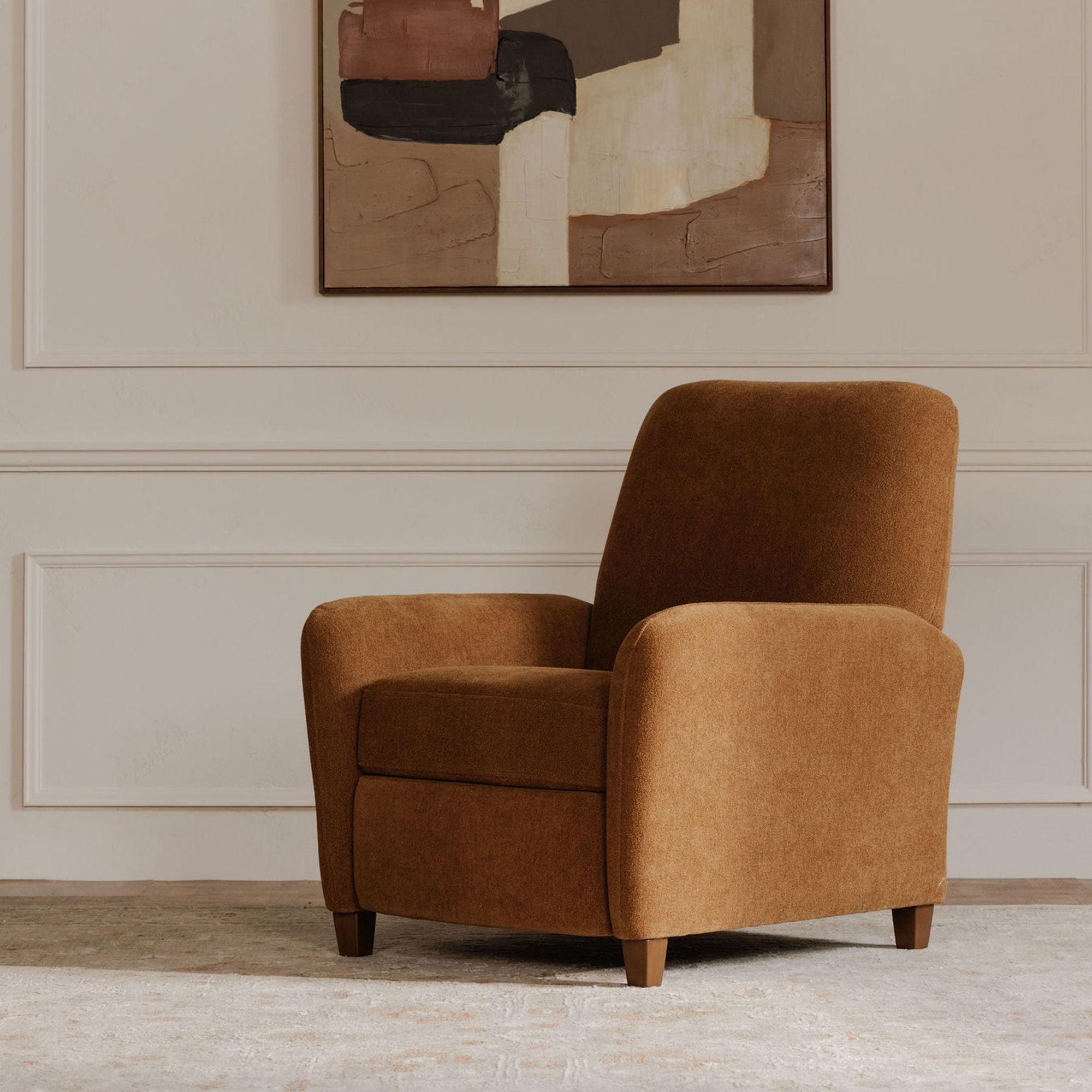 Luna - Recliner Chair - Ochre Brown