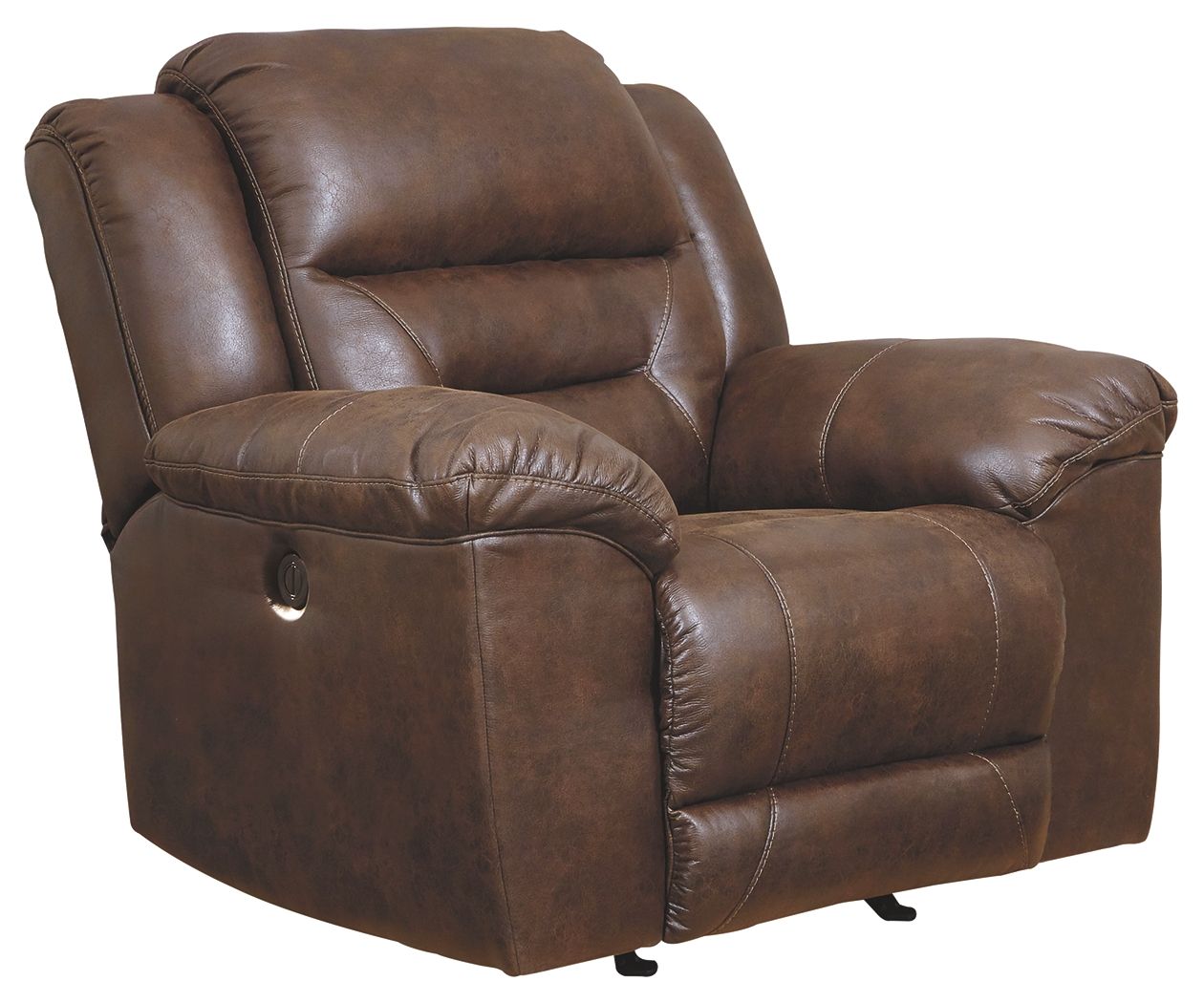 Stoneland - Chocolate - Power Rocker Recliner - Faux Leather