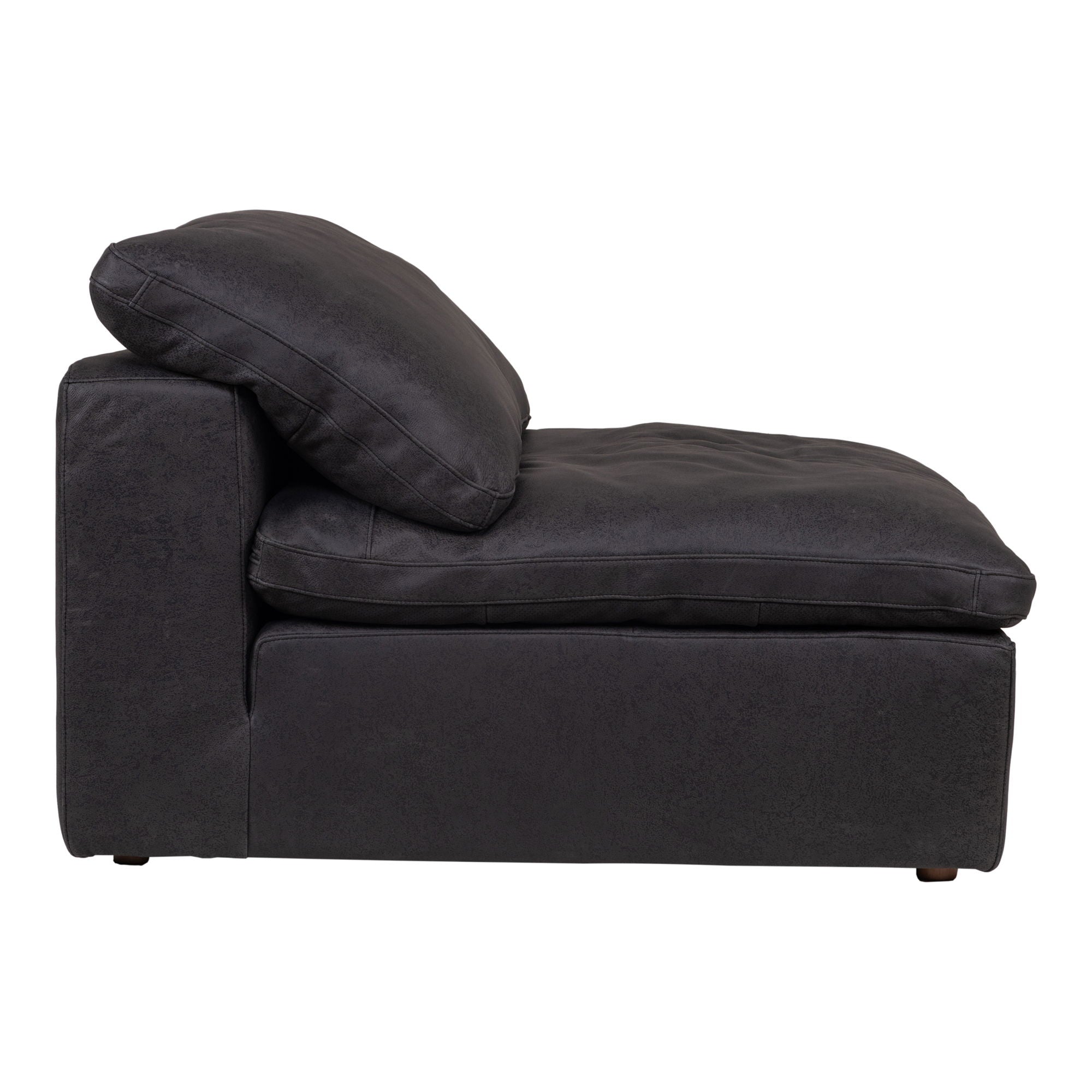 Clay - Nubuck Leather Slipper Chair - Black