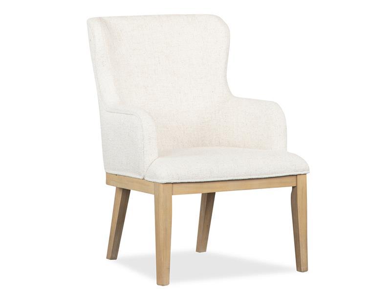 Somerset - Dining Arm Chair With Upholstered Seat & Back (Set of 2) - Butternut and Omari Natural