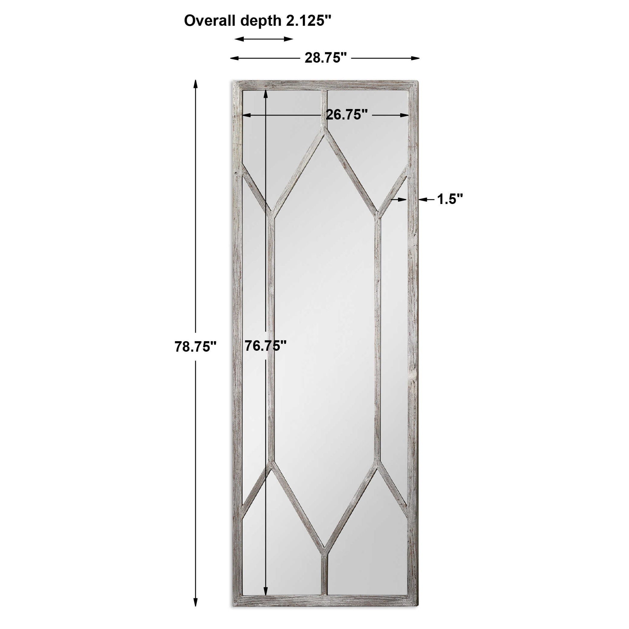 Sarconi - Oversized Mirror - Pearl Silver