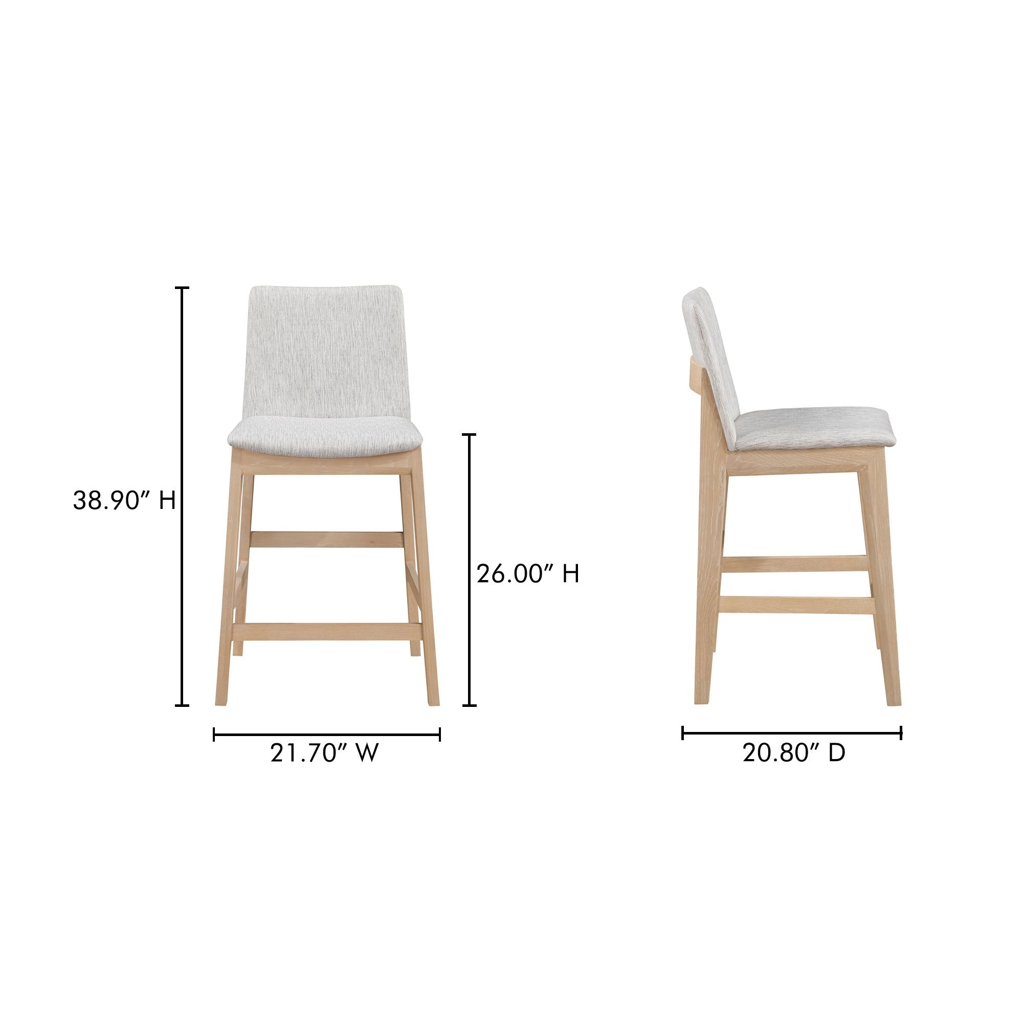 Deco - Counter Stool - Light Gray