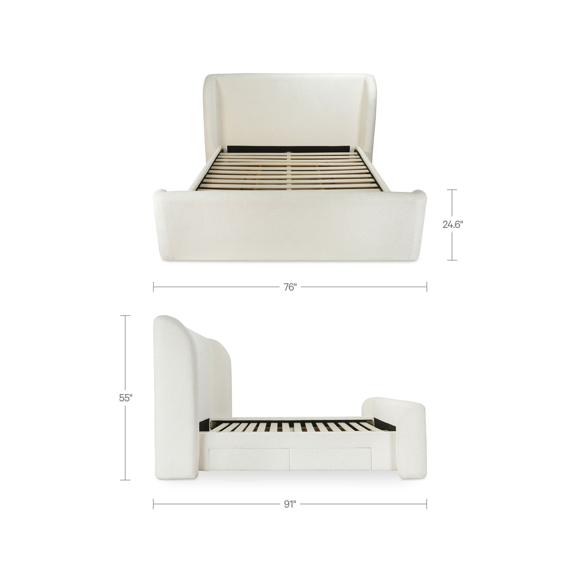 Sophia - Queen Bed - Cream