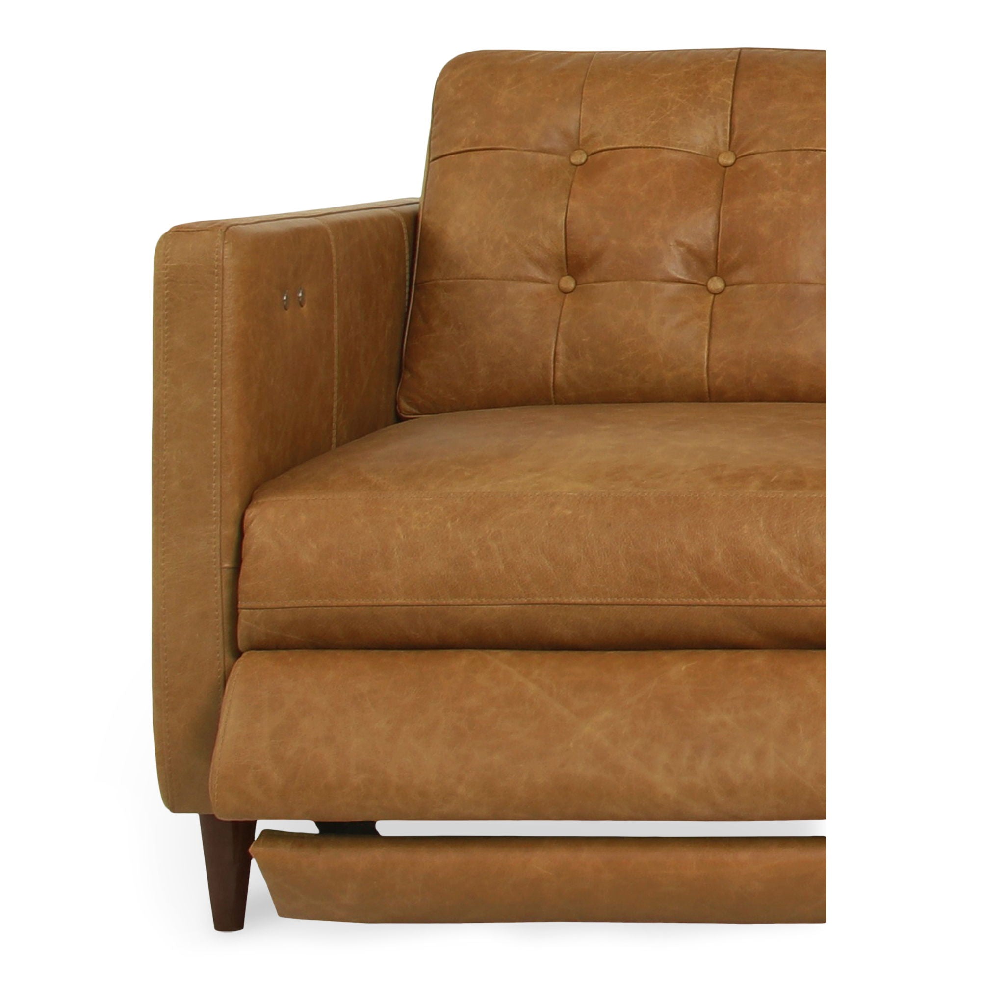 Bridgers - Power Recliner Chair Leather - Tan