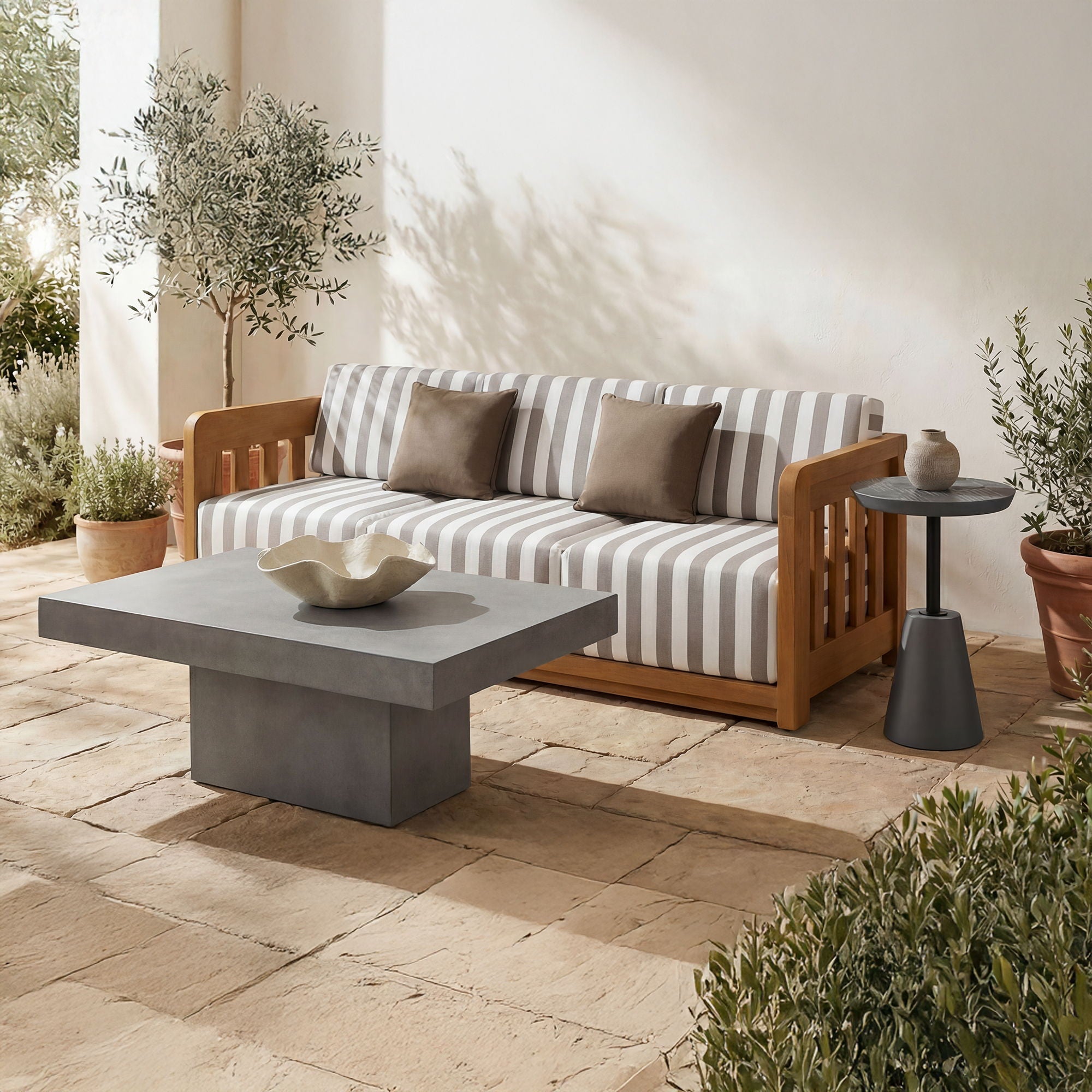 Foundation - Outdoor Accent Table - Gray