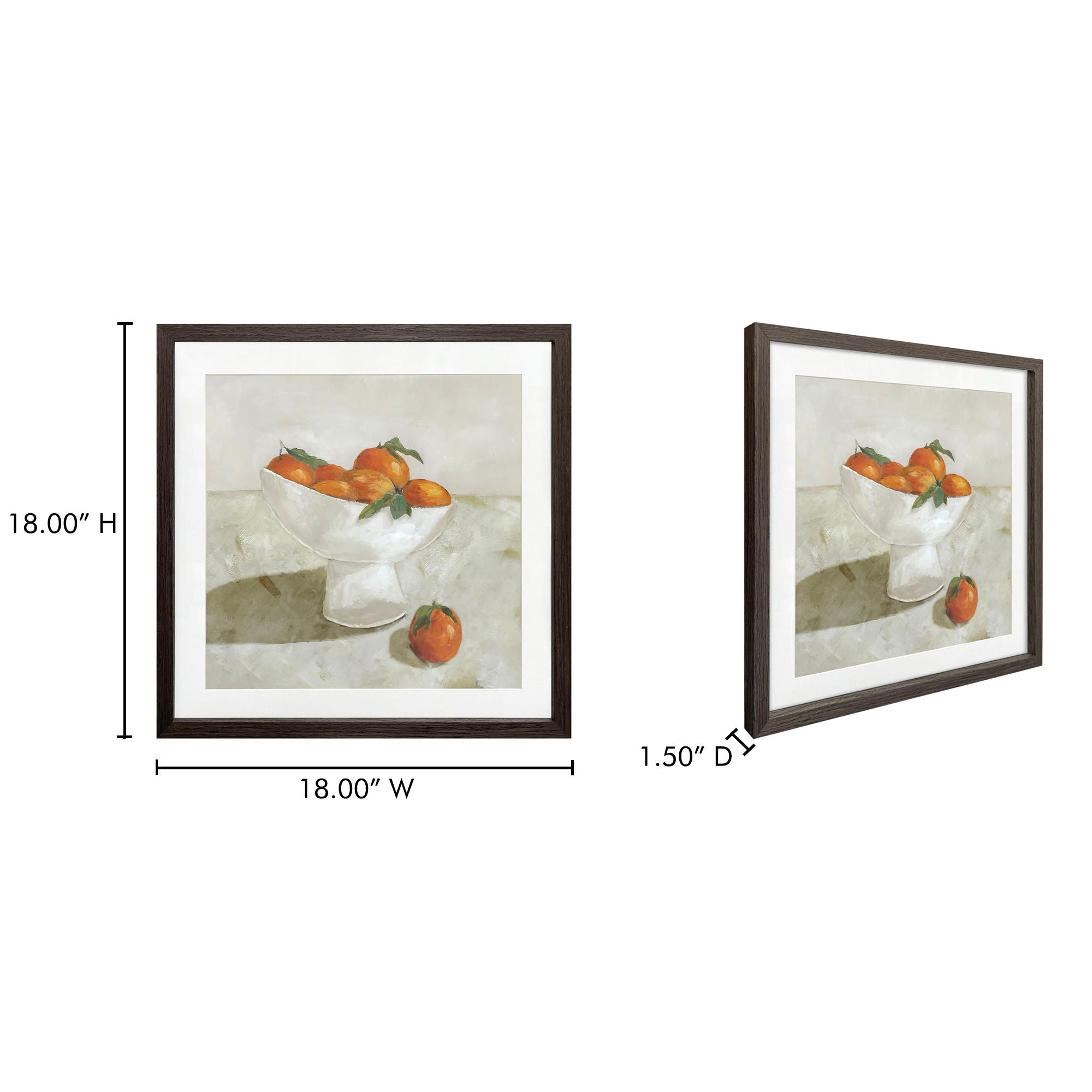 Citrine - Framed Painting - Gray