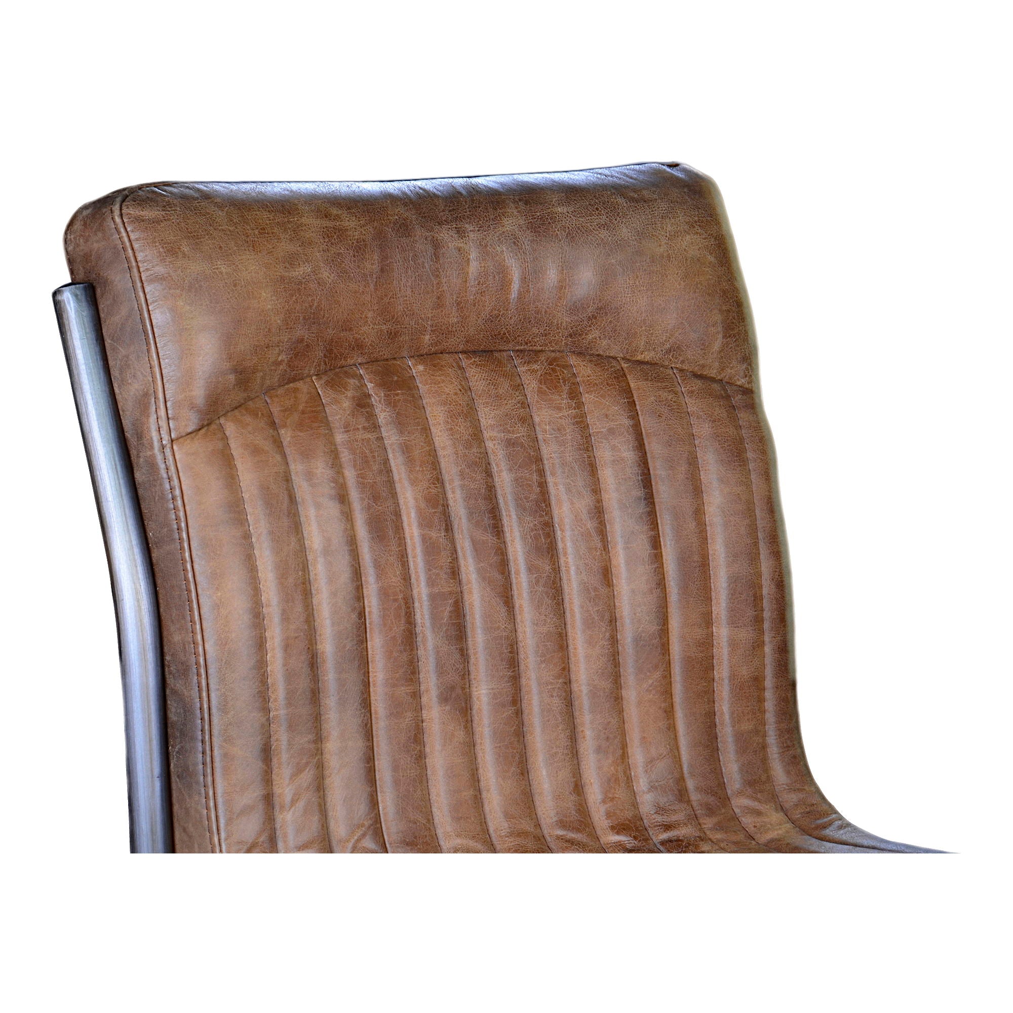 Ansel - Dining Chair Leather (Set of 2) - Grazed Brown