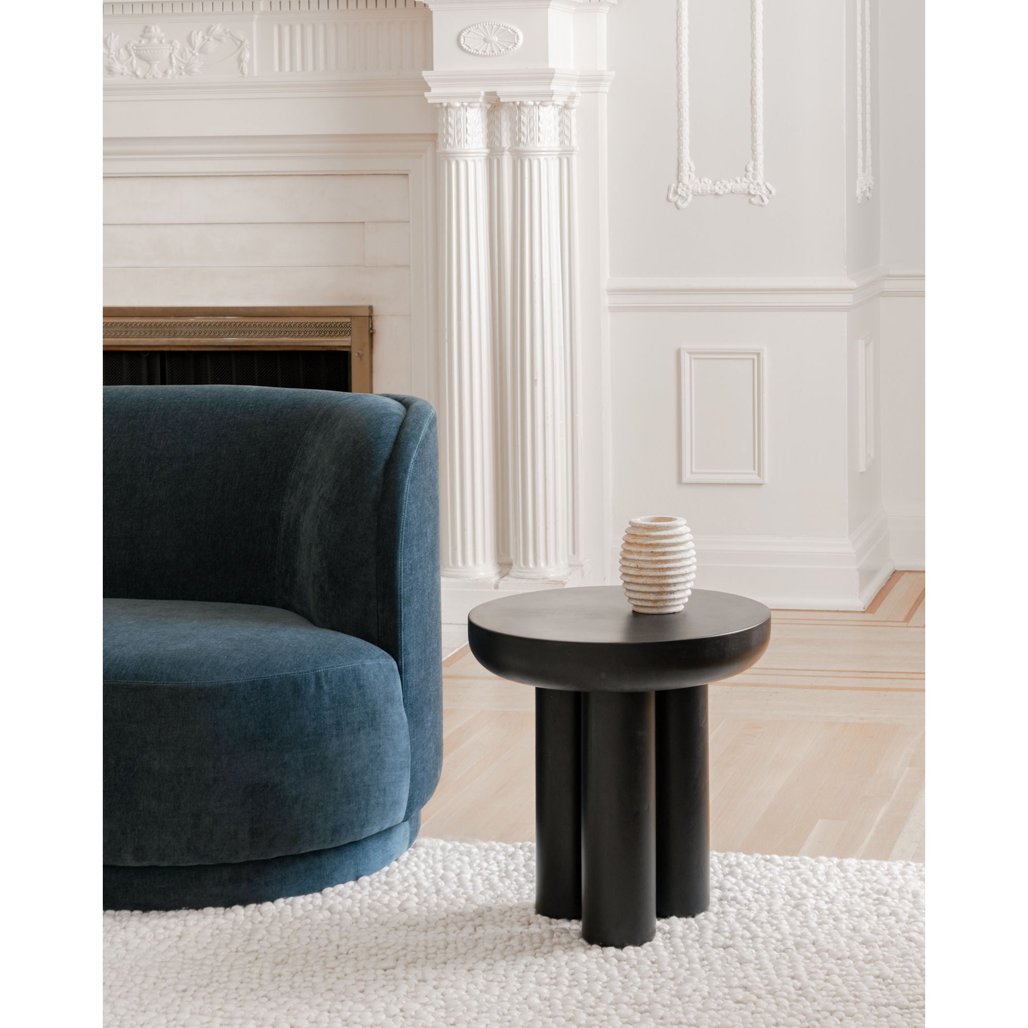 Rocca - Cement Side Table - Black
