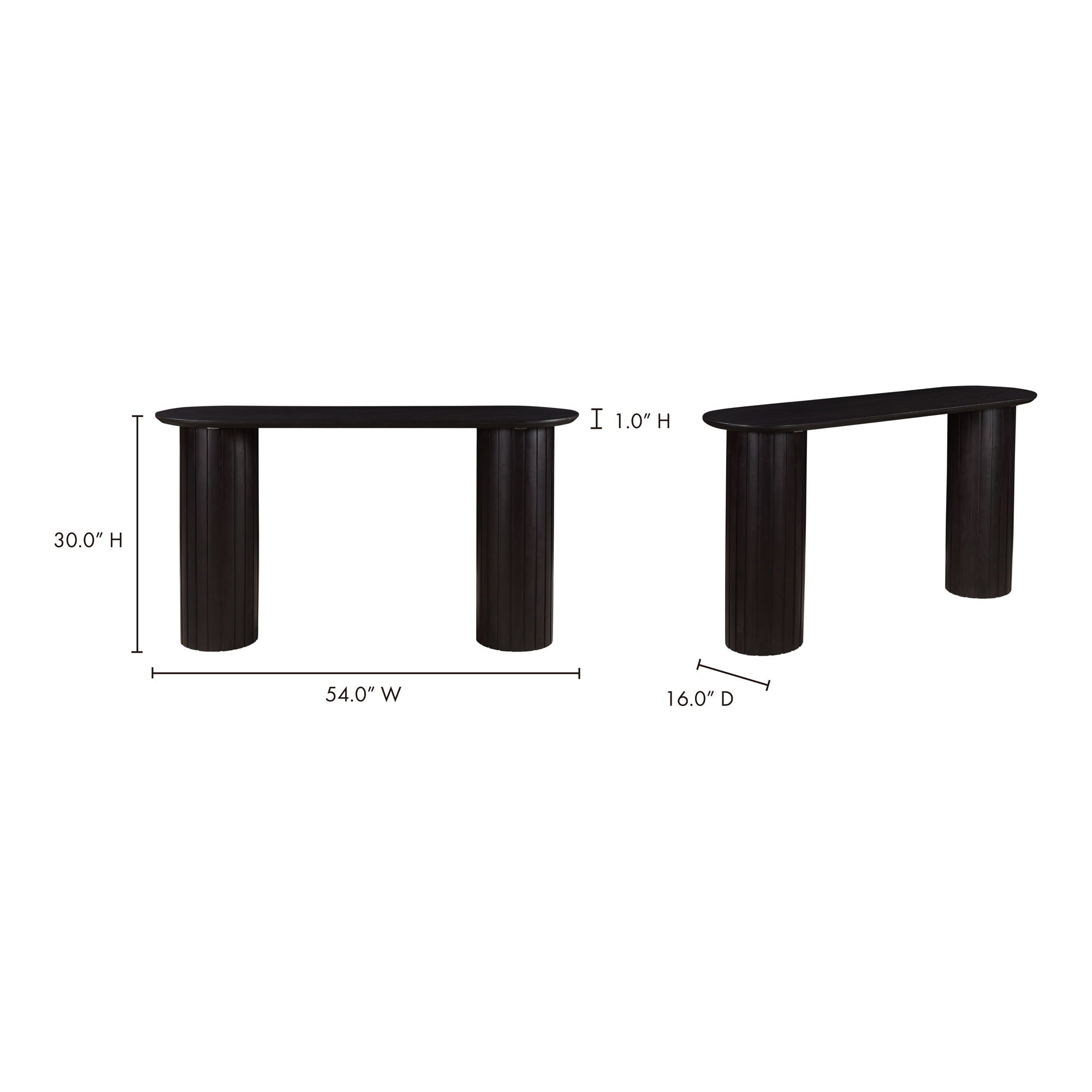 Povera - Acacia Wood Console Table - Black