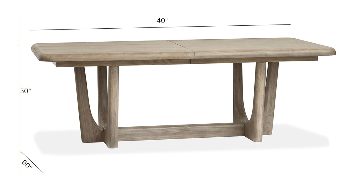 Braelyn - Extendable Trestle Dining Table - Dorian Gray