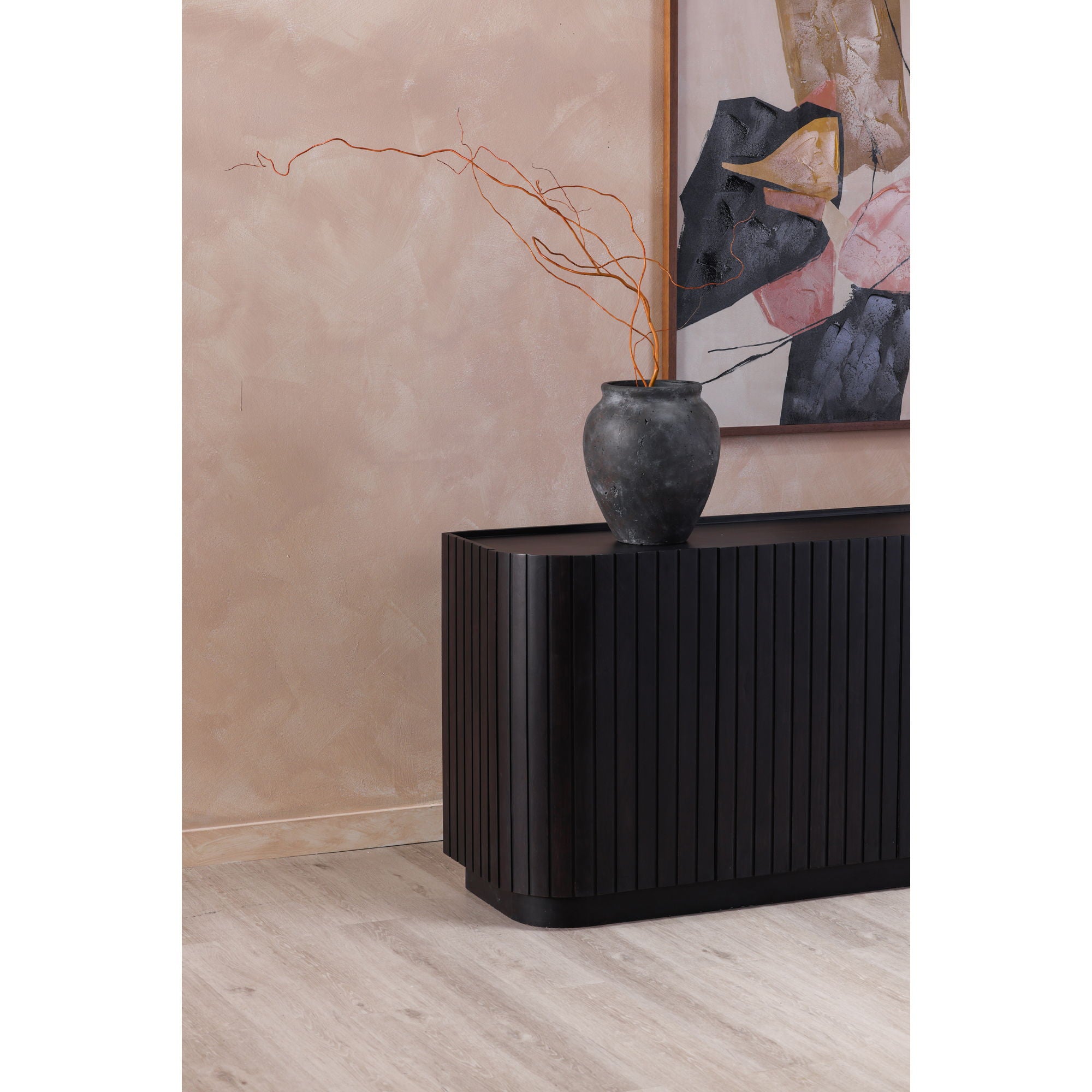 Povera - 4 Door Sideboard - Black