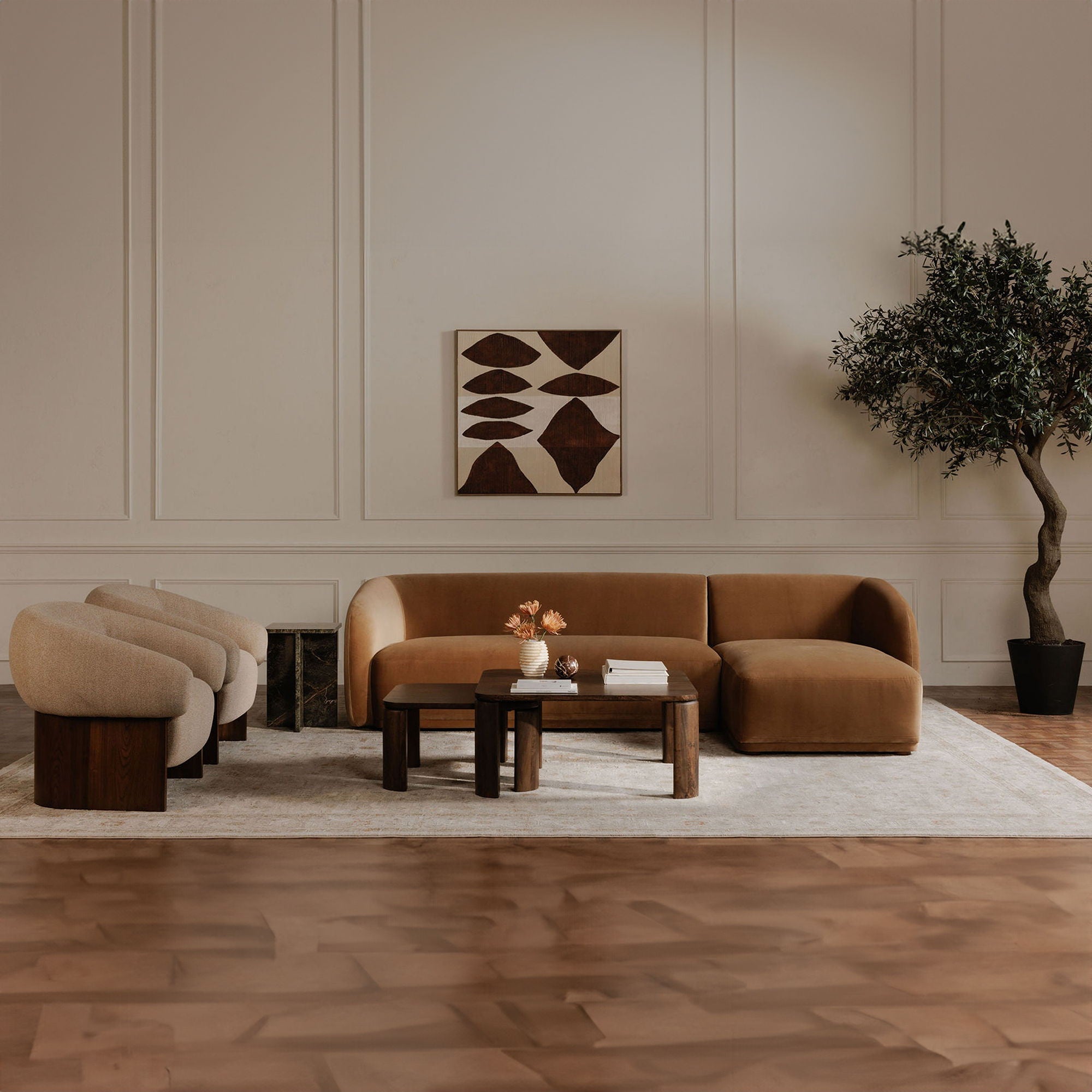 Faye - Left Sectional - Tan