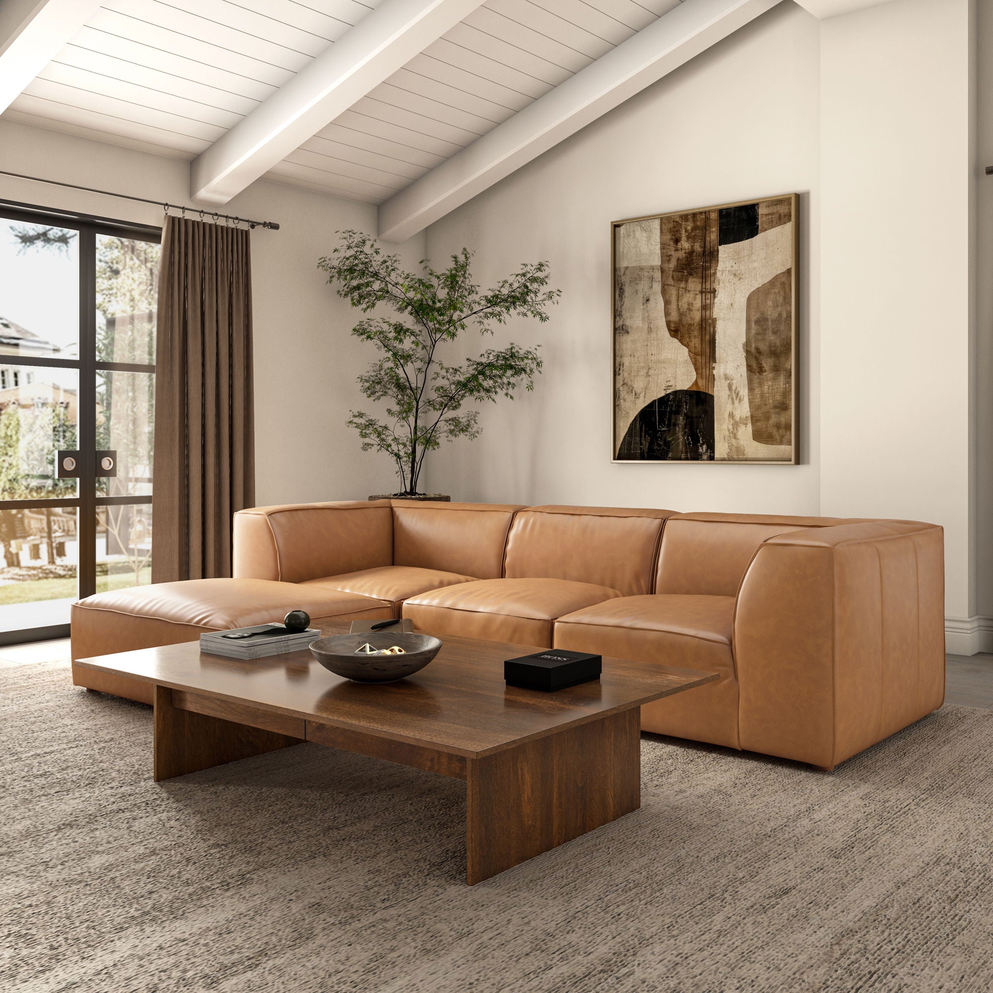 Form - Leather Slipper Chair - Sonoran Tan