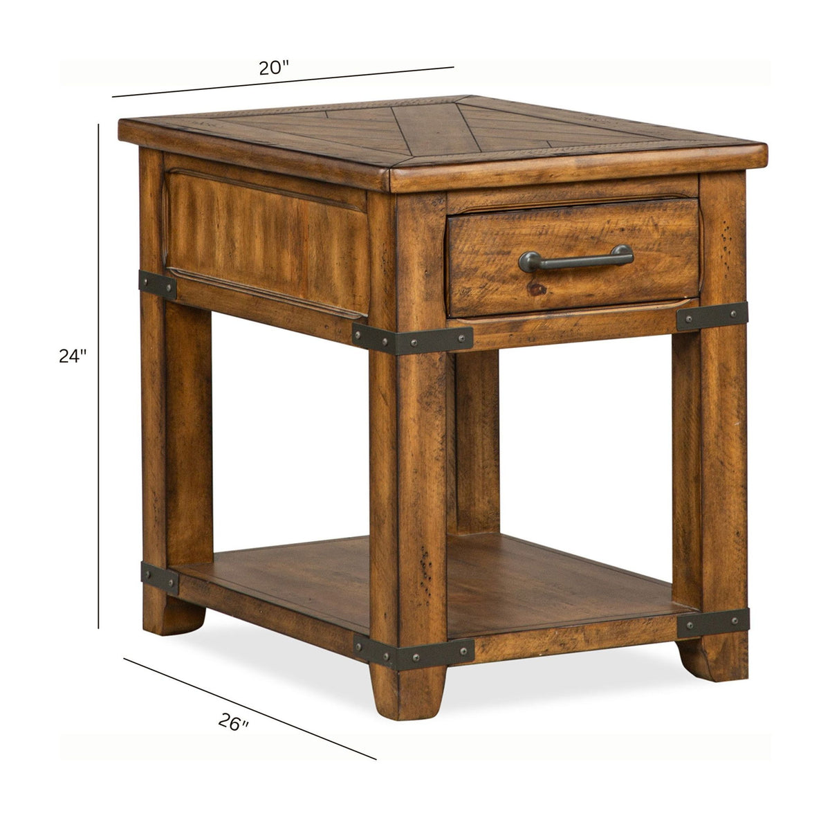 Chesterfield - Rectangular End Table - Farmhouse Timber